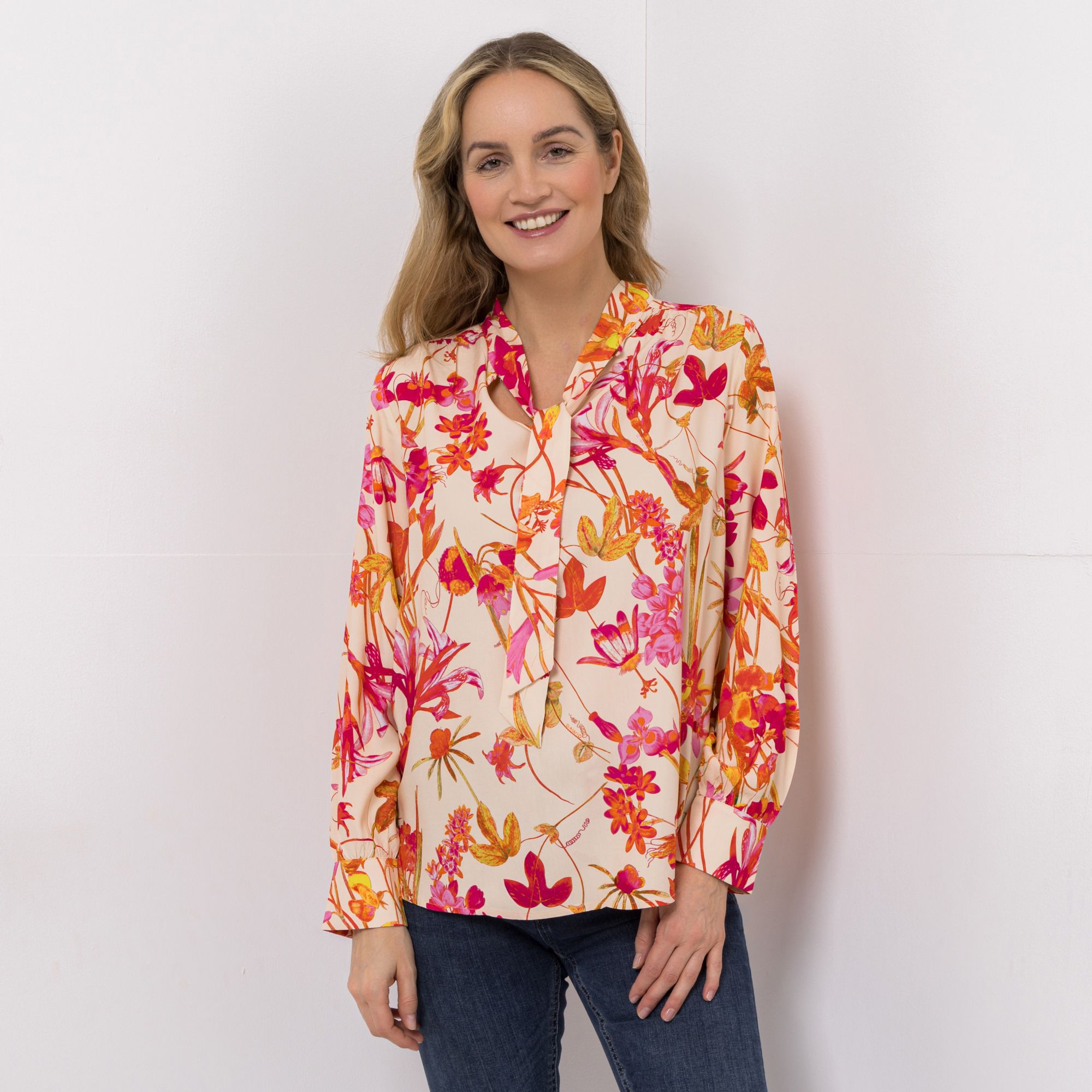 DAWID by Dawid Tomaszewski Bluse, Schluppe Allover-Druck figurumspielend