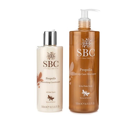 SBC Propolis Haarpflege-Set Shampoo 500ml & Spülung 300ml