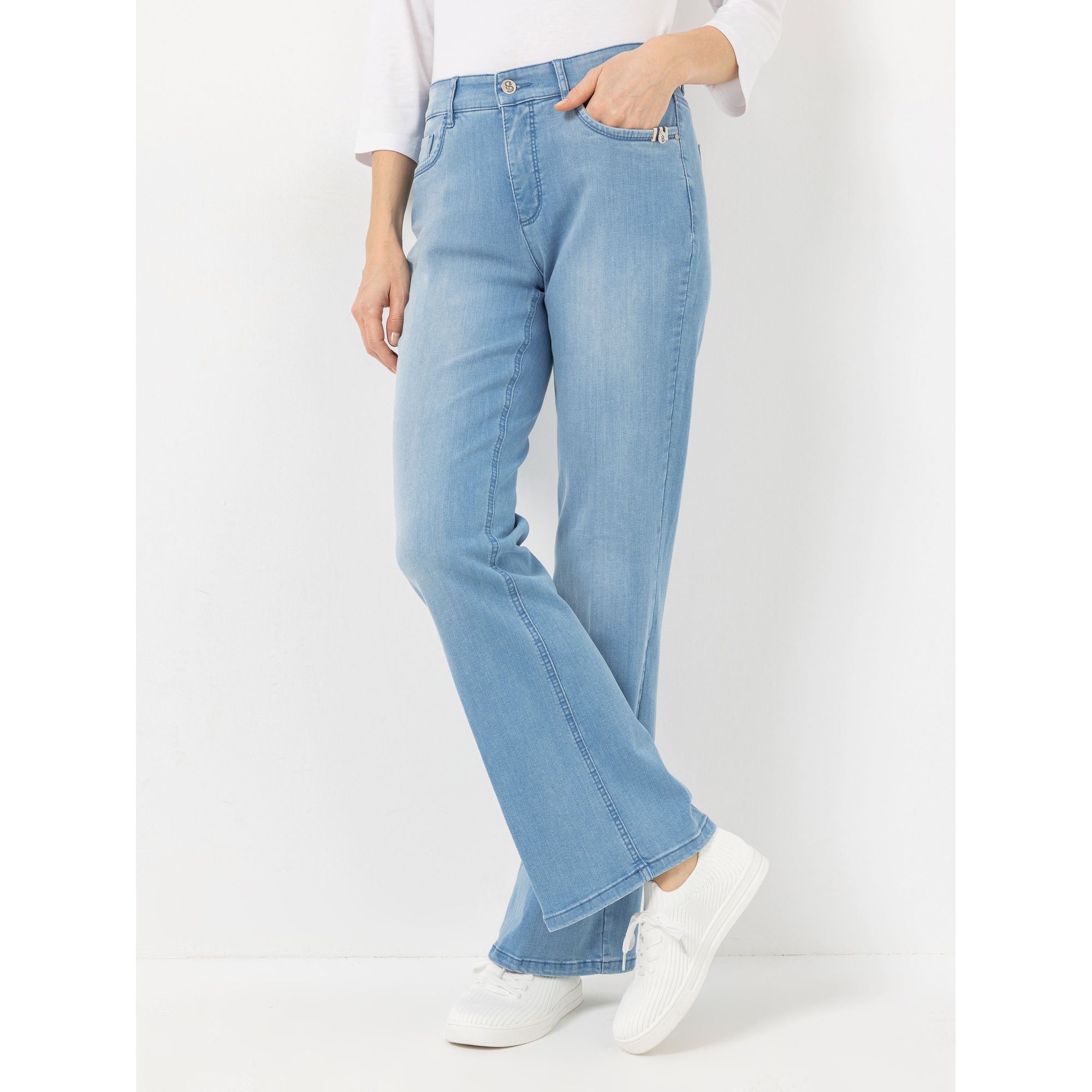 STRANDFEIN Jeanshose lange Form OEKO-TEX®Standard 100 Bootcut