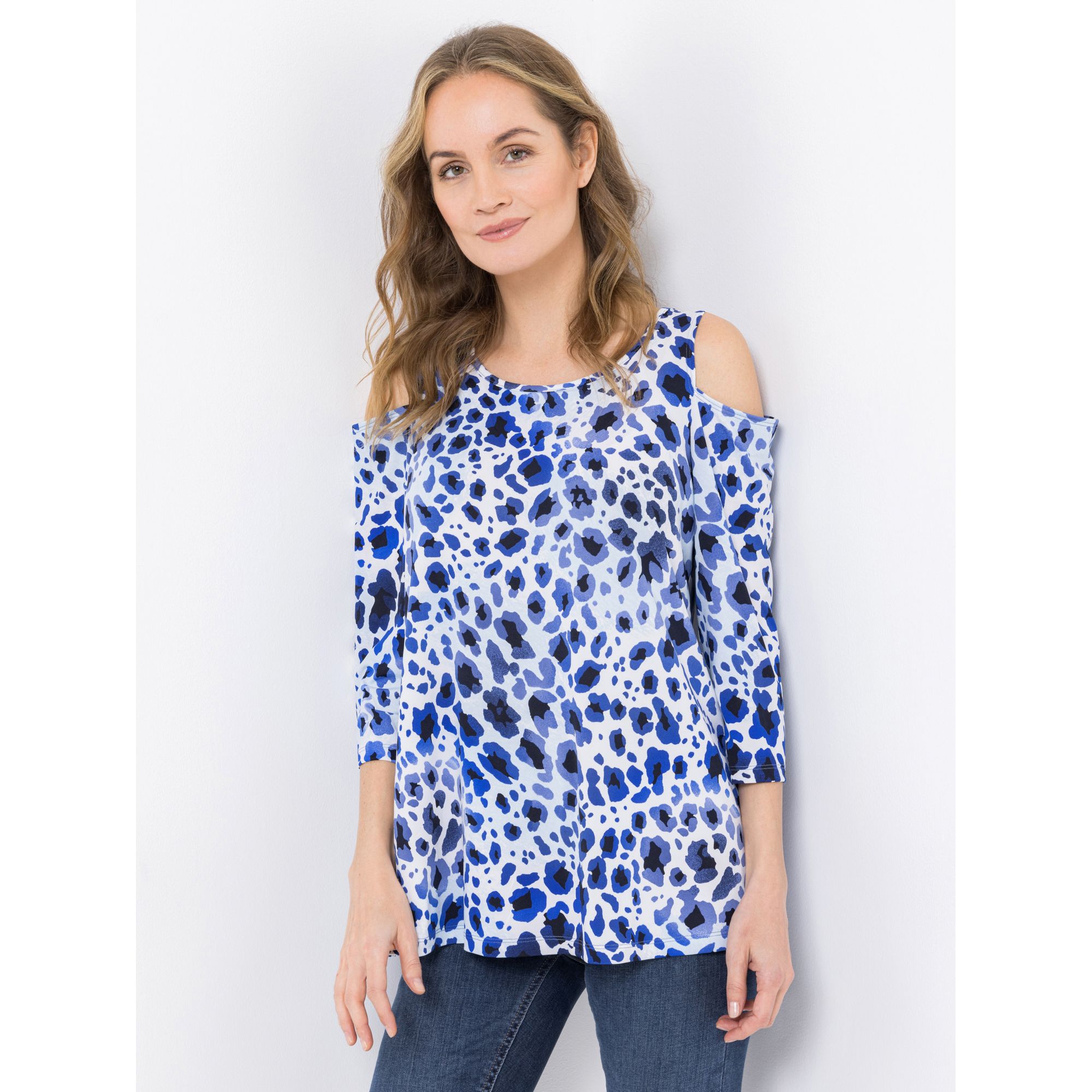 KIM & CO. Shirt, 3/4-Arm Brazil Knit Jersey Schultern mit Cutouts figurumspielend