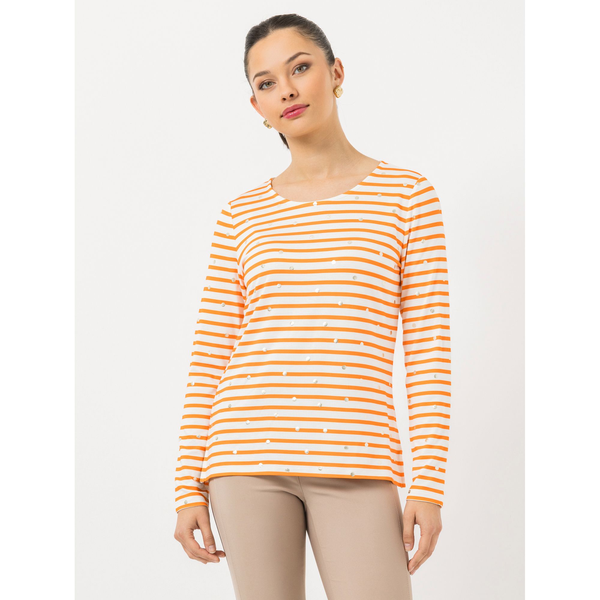 STEFFEN SCHRAUT Shirt Rundhalsausschnitt Seitennahtschlitze figurumspielend