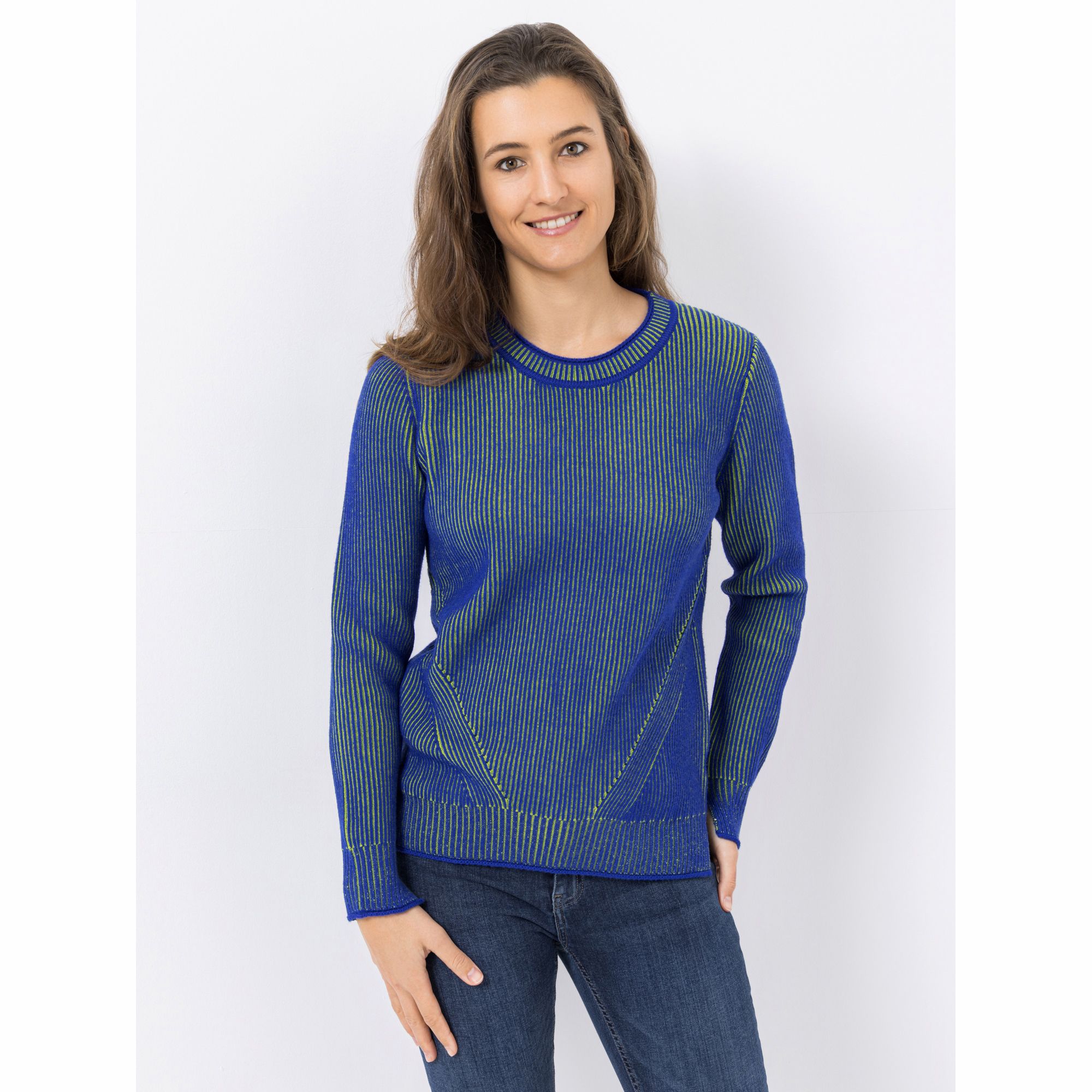 DAWID by Dawid Tomaszewski Pullover Kontrast-Rippstrick figurumspielend