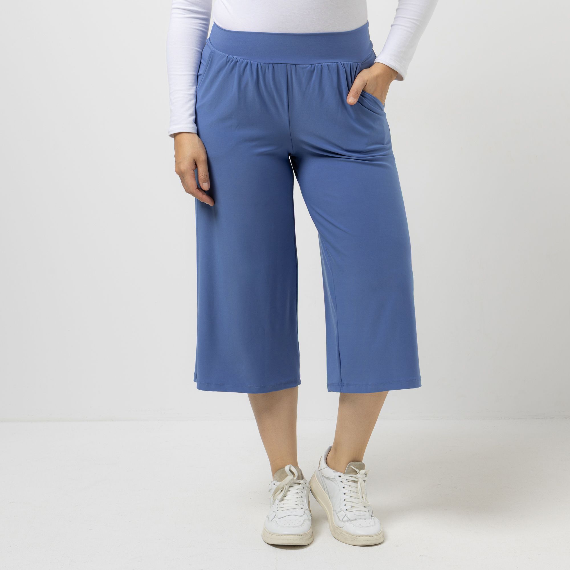 KIM & CO. Hose, 7/8-Länge Deluxe Brazil Knit 2 Eingrifftaschen weiter Beinverlauf