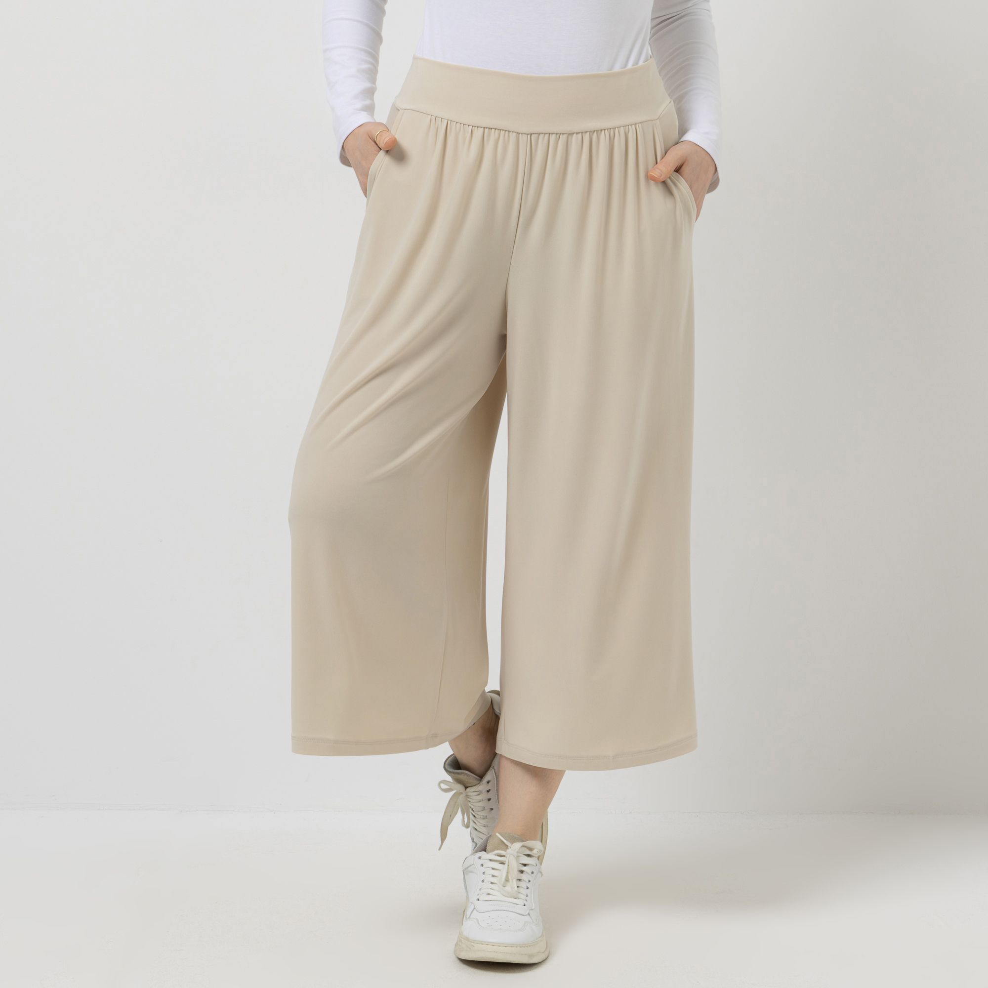 KIM & CO. Hose, 7/8-Länge Deluxe Brazil Knit 2 Eingrifftaschen weiter Beinverlauf