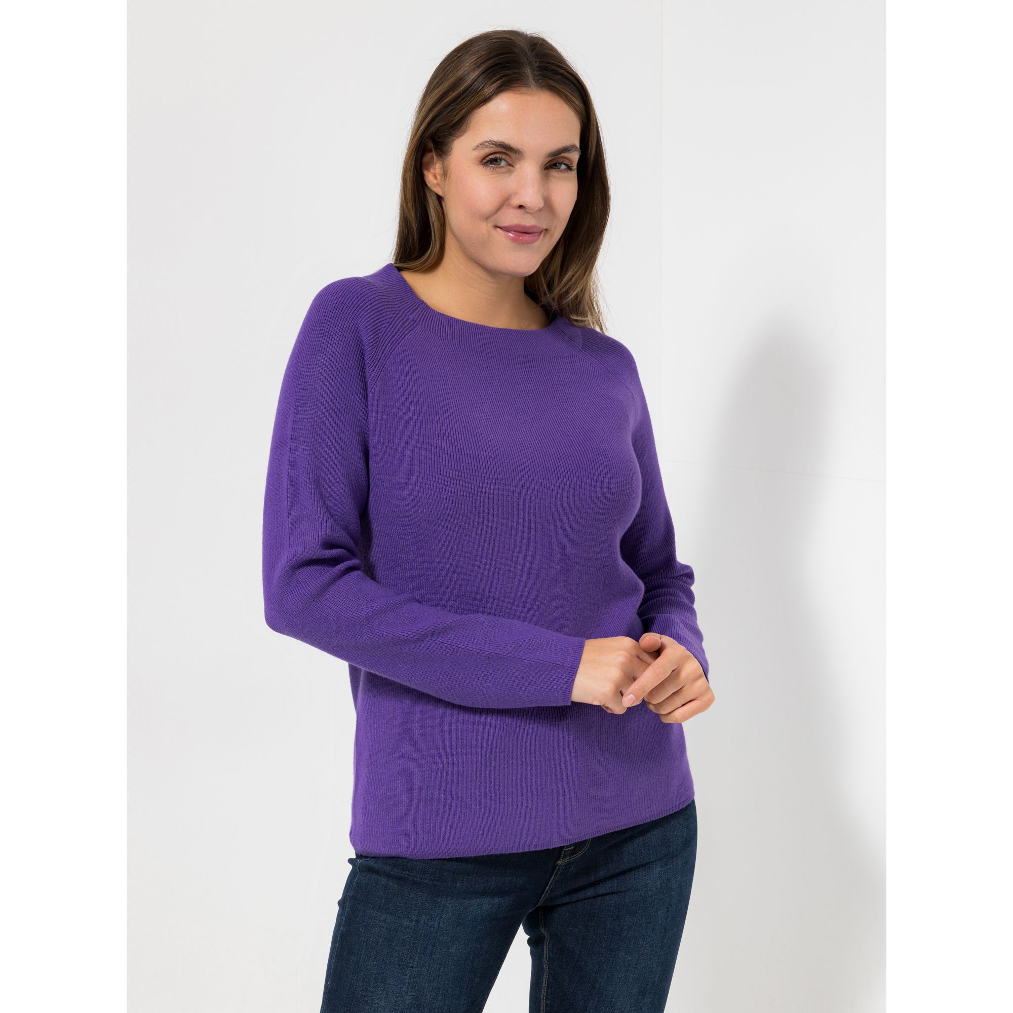 ANNI FOR FRIENDS Pullover, 1/1-Arm Stehkragen Raglanärmel figurumspielend