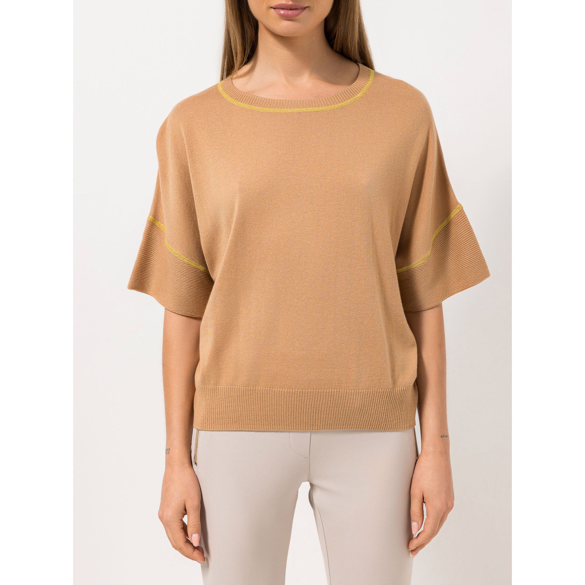 STEFFEN SCHRAUT Pullover Venedig Rundhalsausschnitt Kontrast-Streifen leger weit