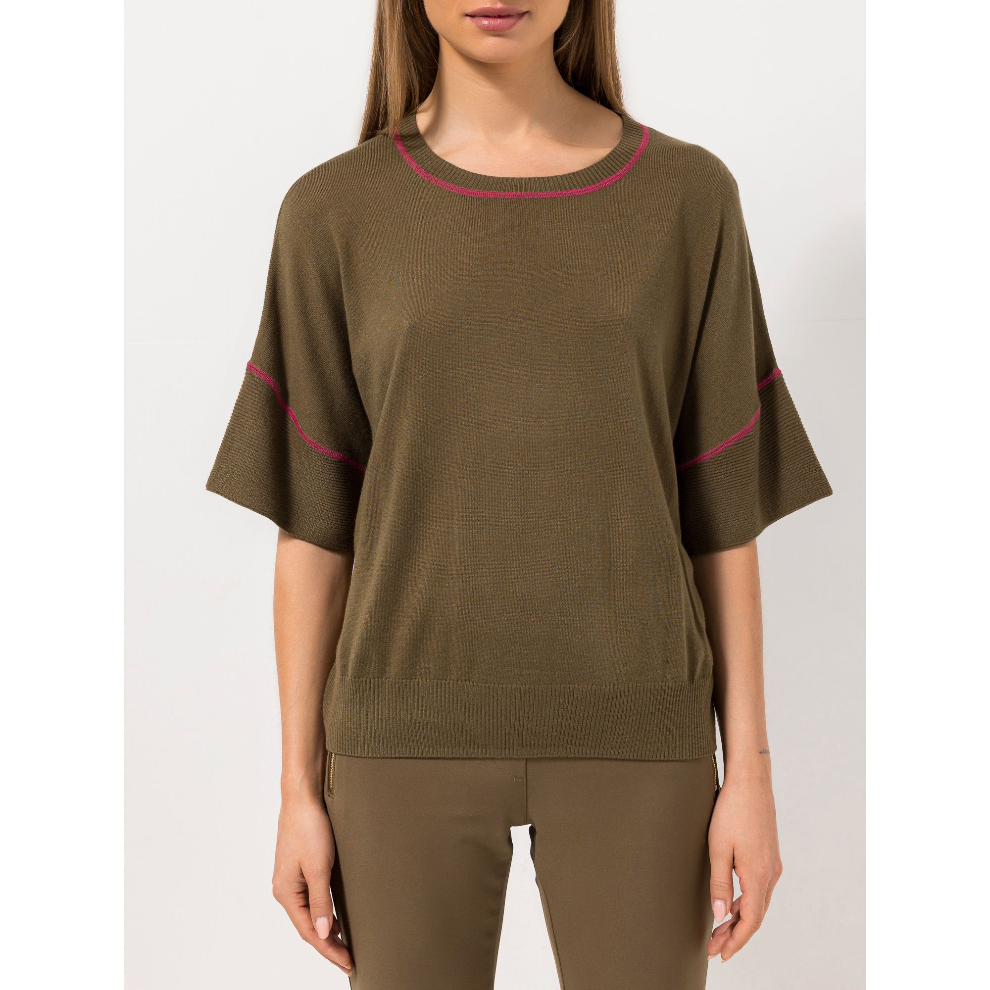 STEFFEN SCHRAUT Pullover Venedig Rundhalsausschnitt Kontrast-Streifen leger weit