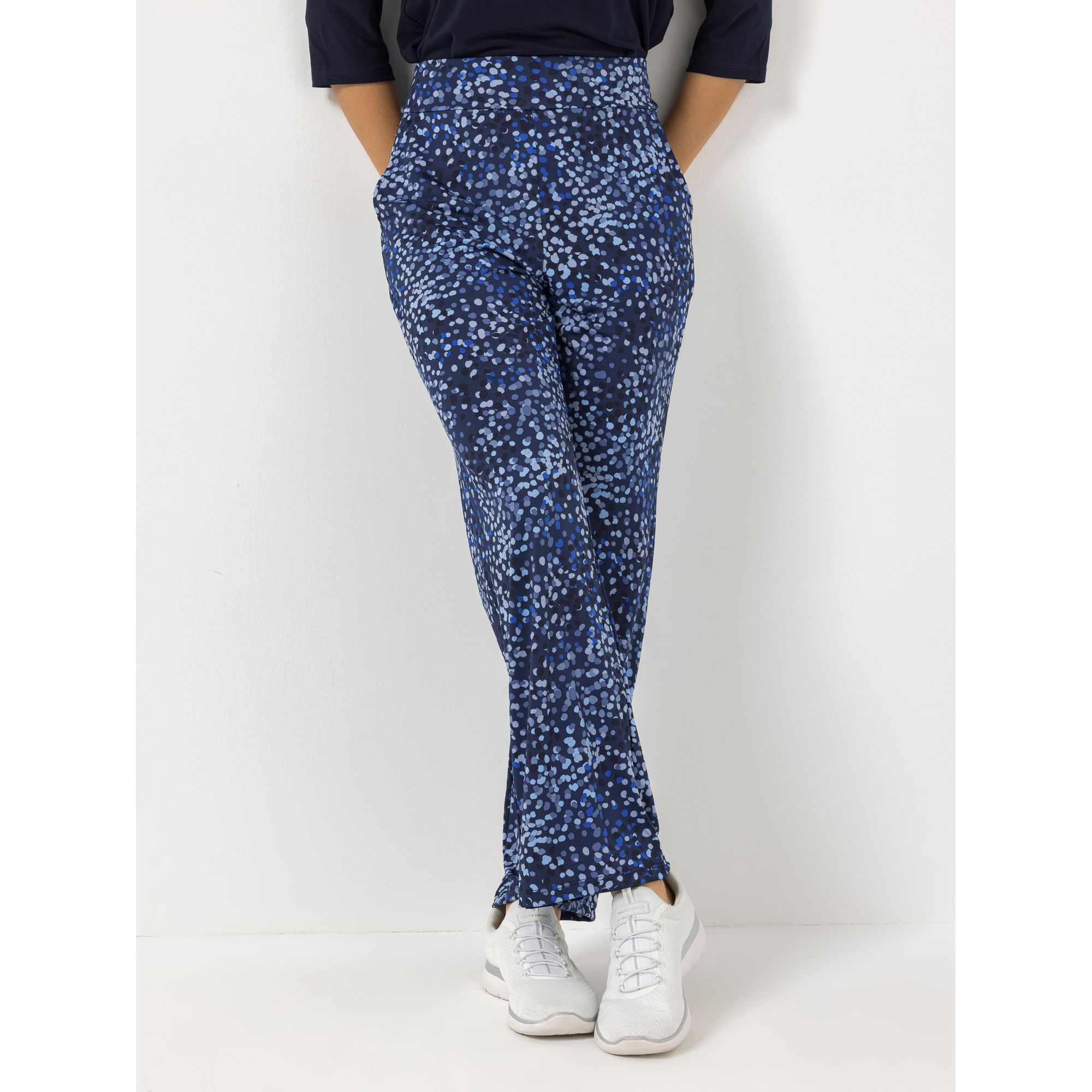 KIM & CO. Hose, lange Form Brazil Knit Jersey 2 Eingrifftaschen gerader Beinverlauf