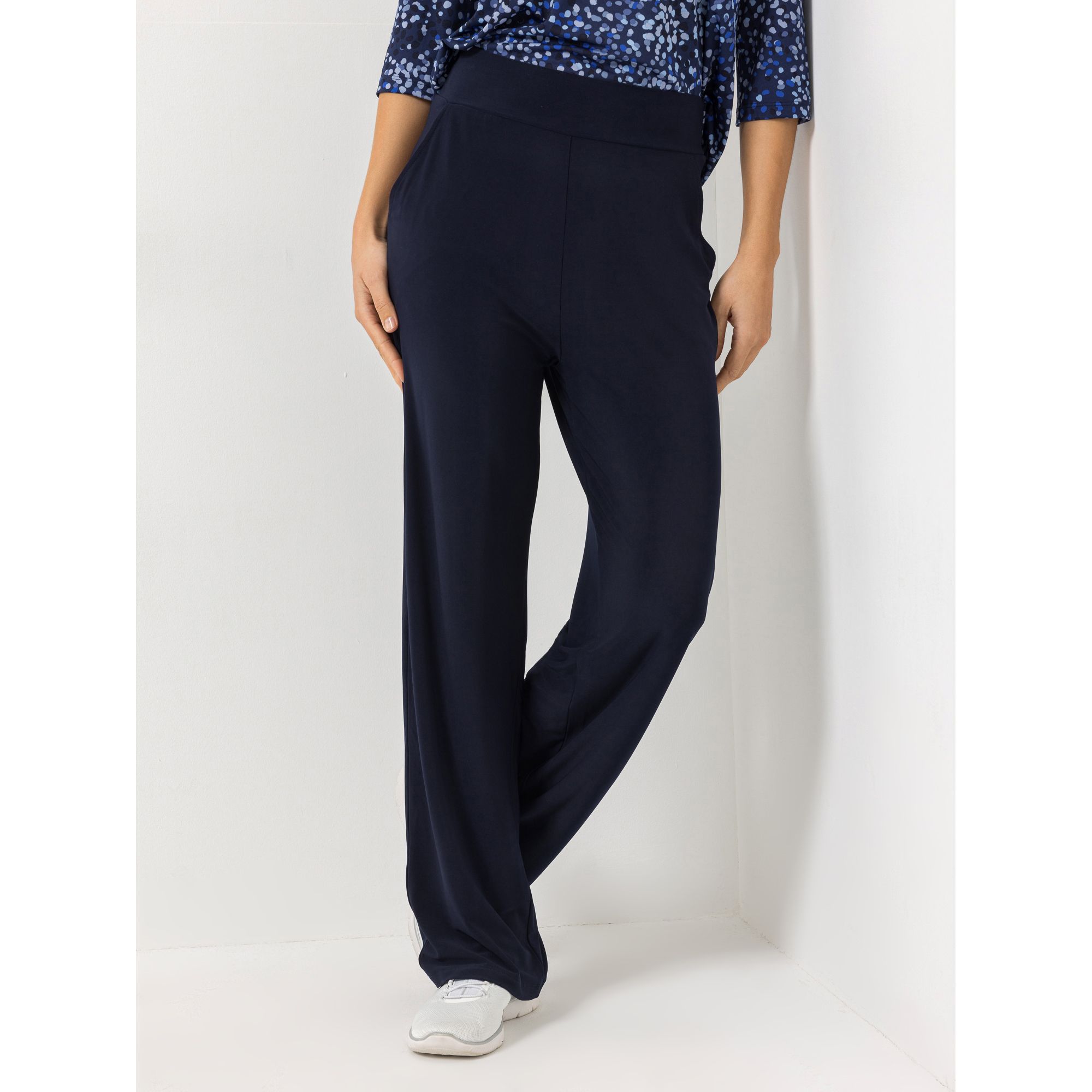 KIM & CO. Hose, lange Form Brazil Knit Jersey 2 Eingrifftaschen gerader Beinverlauf