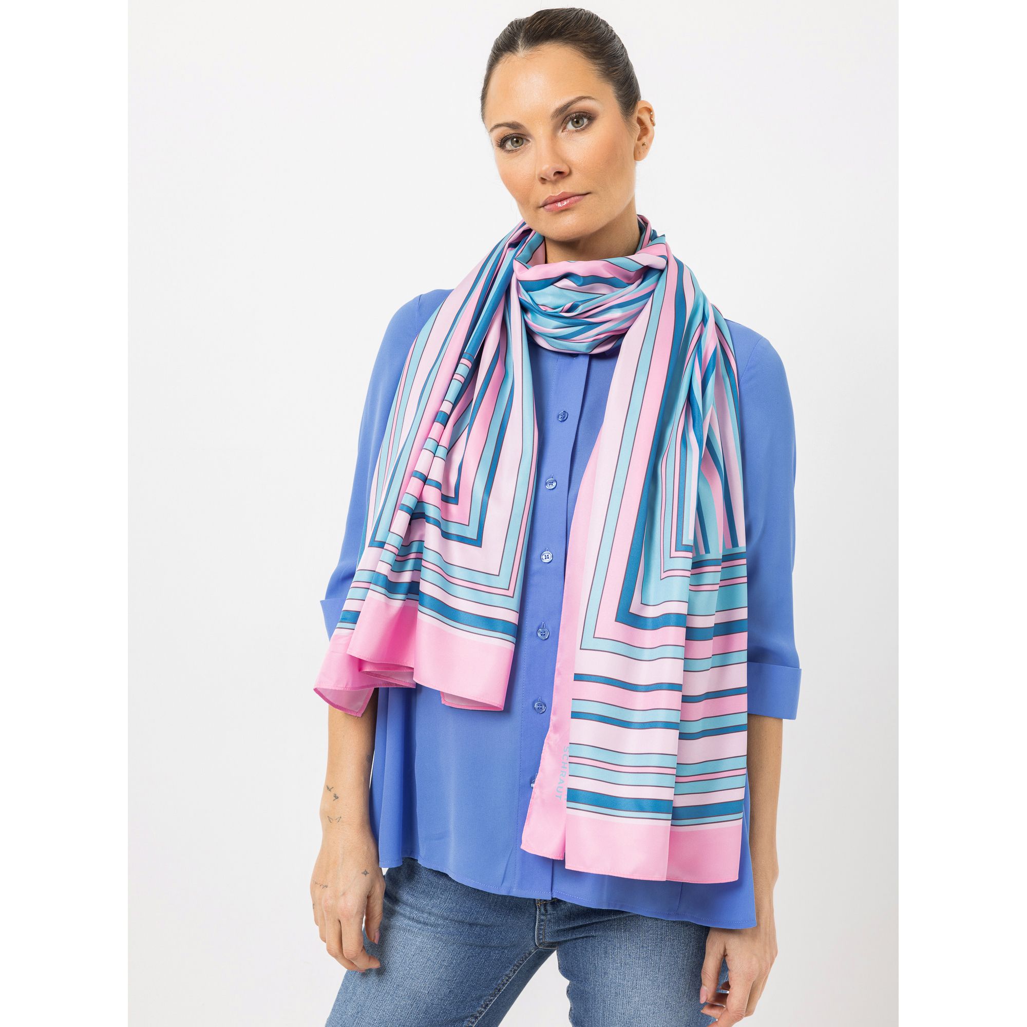 STEFFEN SCHRAUT Schal Caracas Twill-Stoff Allover-Druck ca. 190x90cm