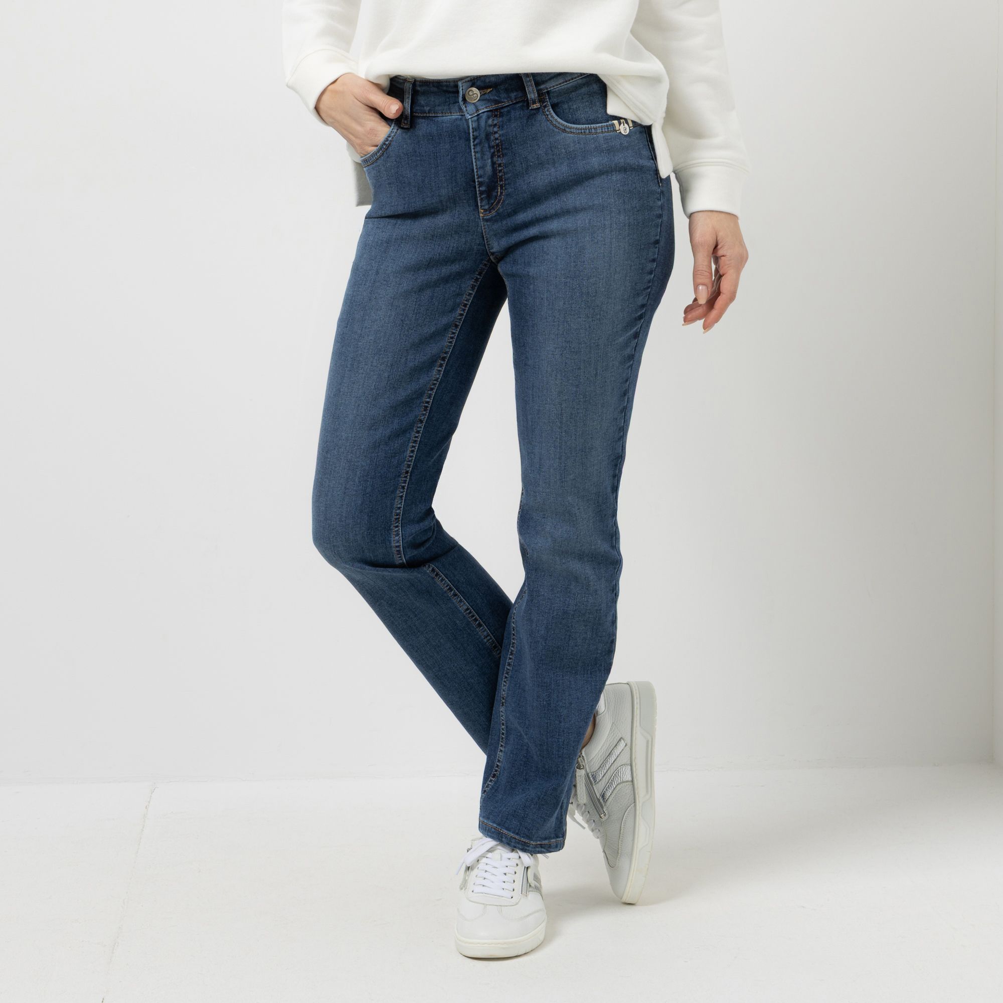 STRANDFEIN Jeans Sina 5-Pocket-Style elastisches Material schmales Bein