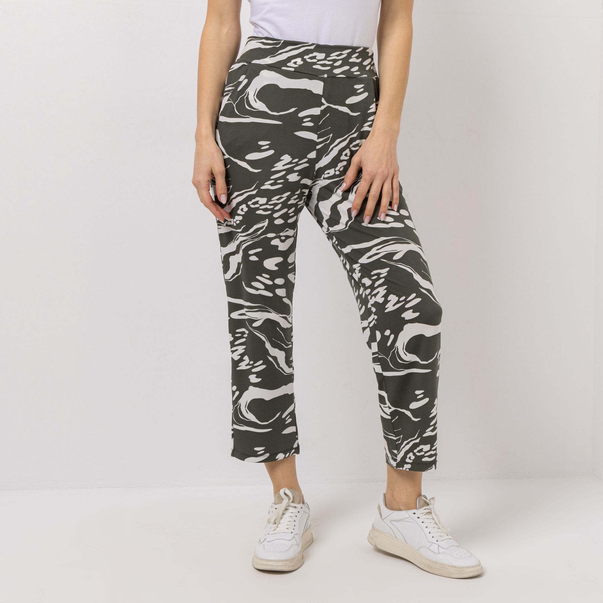 KIM & CO. Hose, 7/8-Länge Brazil Knit Jersey 2 Eingrifftaschen schmaler Beinverlauf