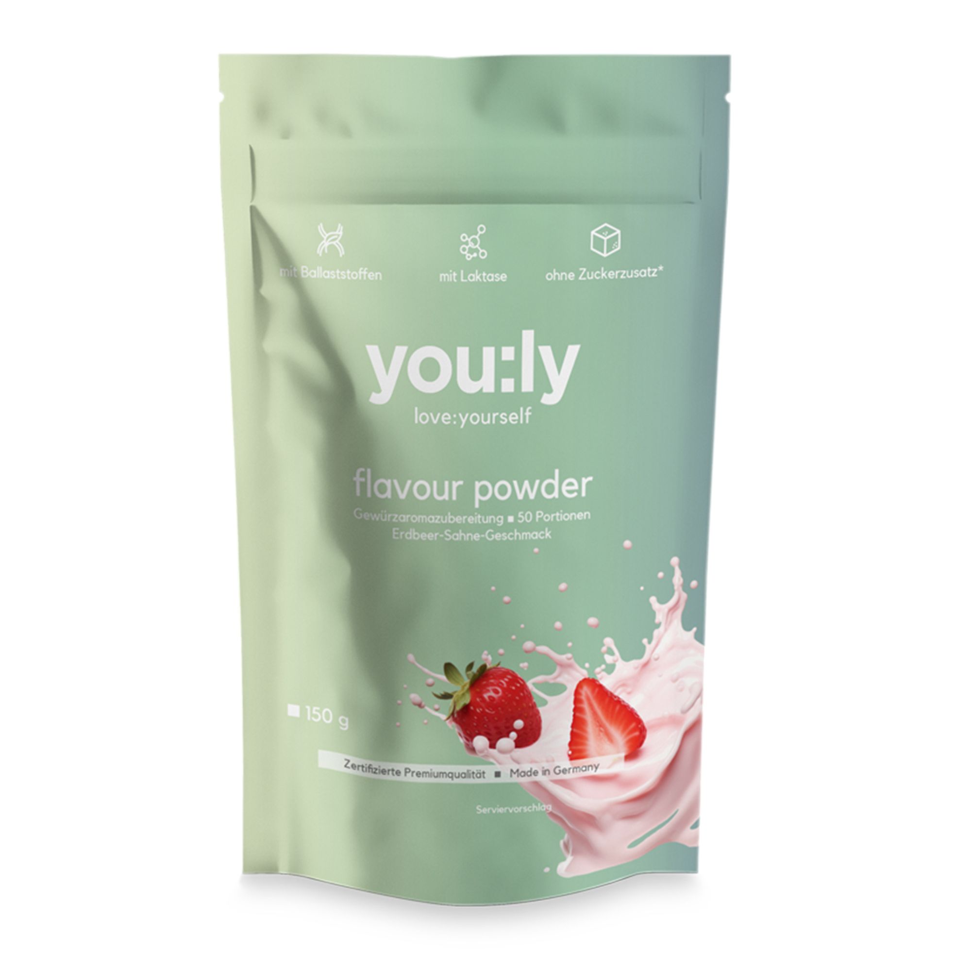 you:ly Flavour Powder Geschmackspulver mit Laktase 150g für 50 Portionen