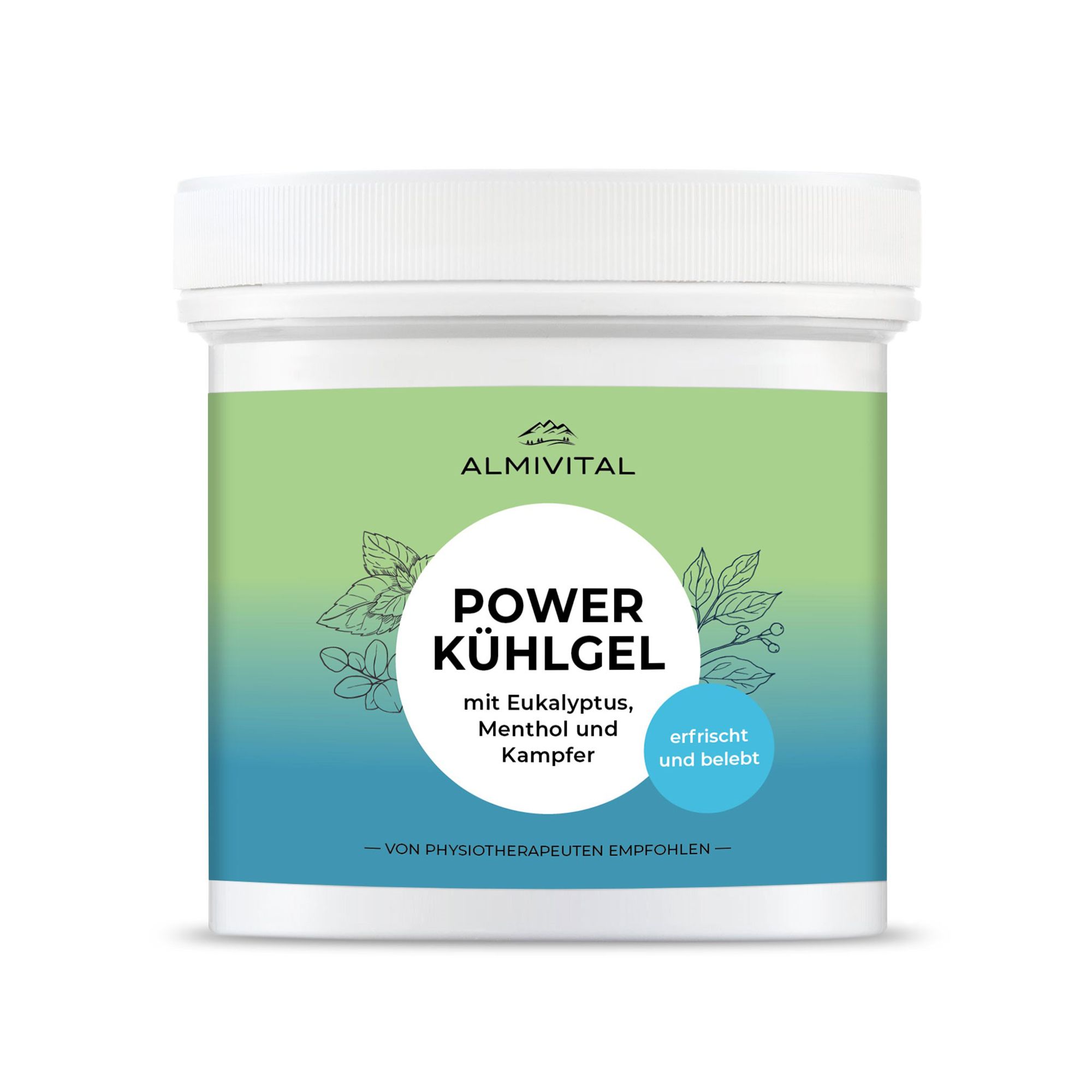ALMIVITAL Power Kühlgel mit Eukalyptus Menthol und Kampfer 500ml
