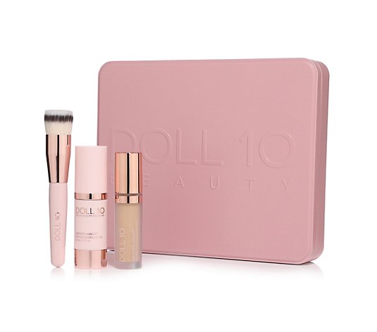 DOLL 10 BEAUTY Smooth Assist-Set Foundation 30ml & Concealer 11ml mit Pinsel & Box