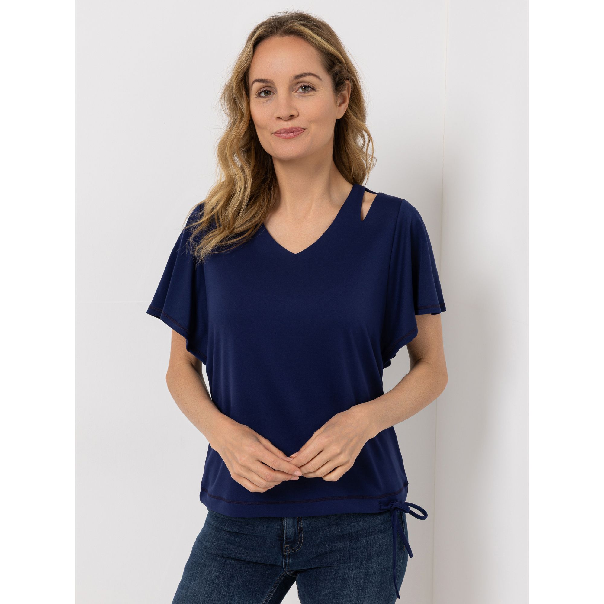 DAWID by Dawid Tomaszewski Shirt, Flügelärmel Tunnelzug am Saum figurumspielend