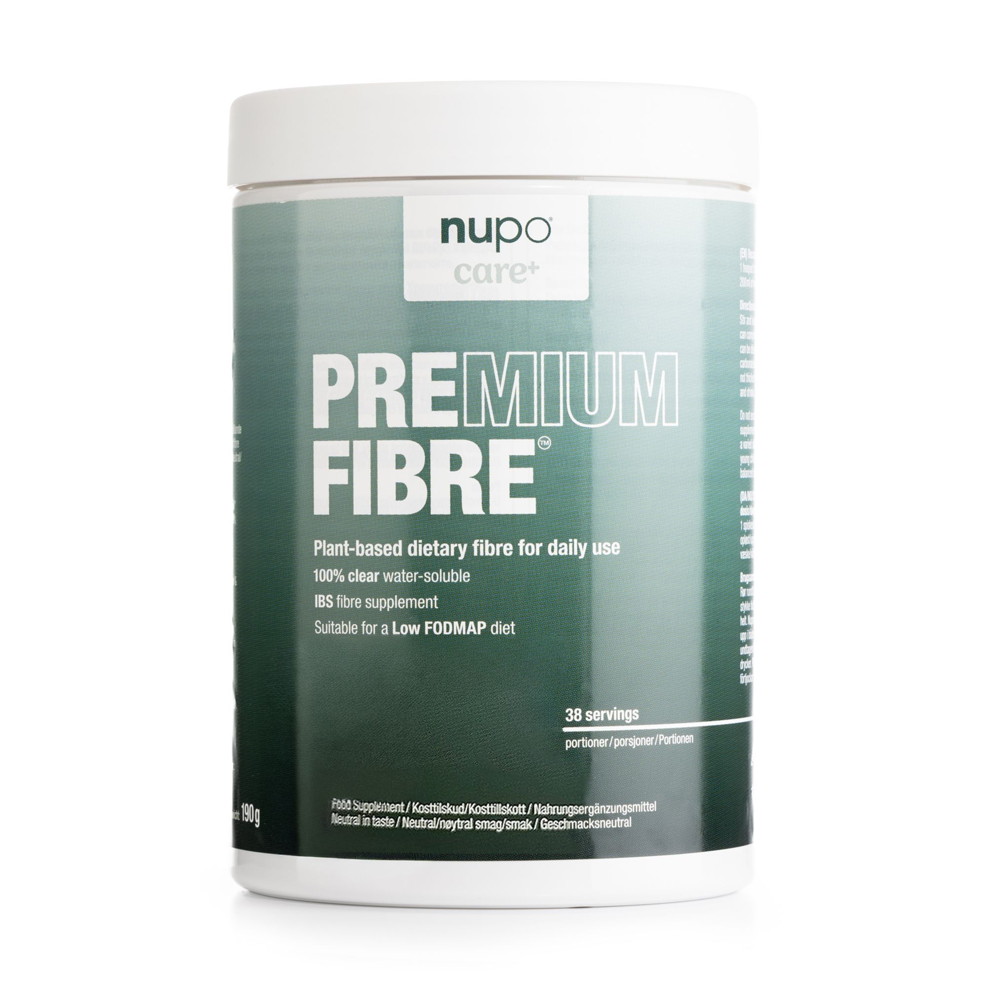 nupo® Premium Fibre mit Sunfiber® teilhydrolisiertes Guarkernmehl 190g