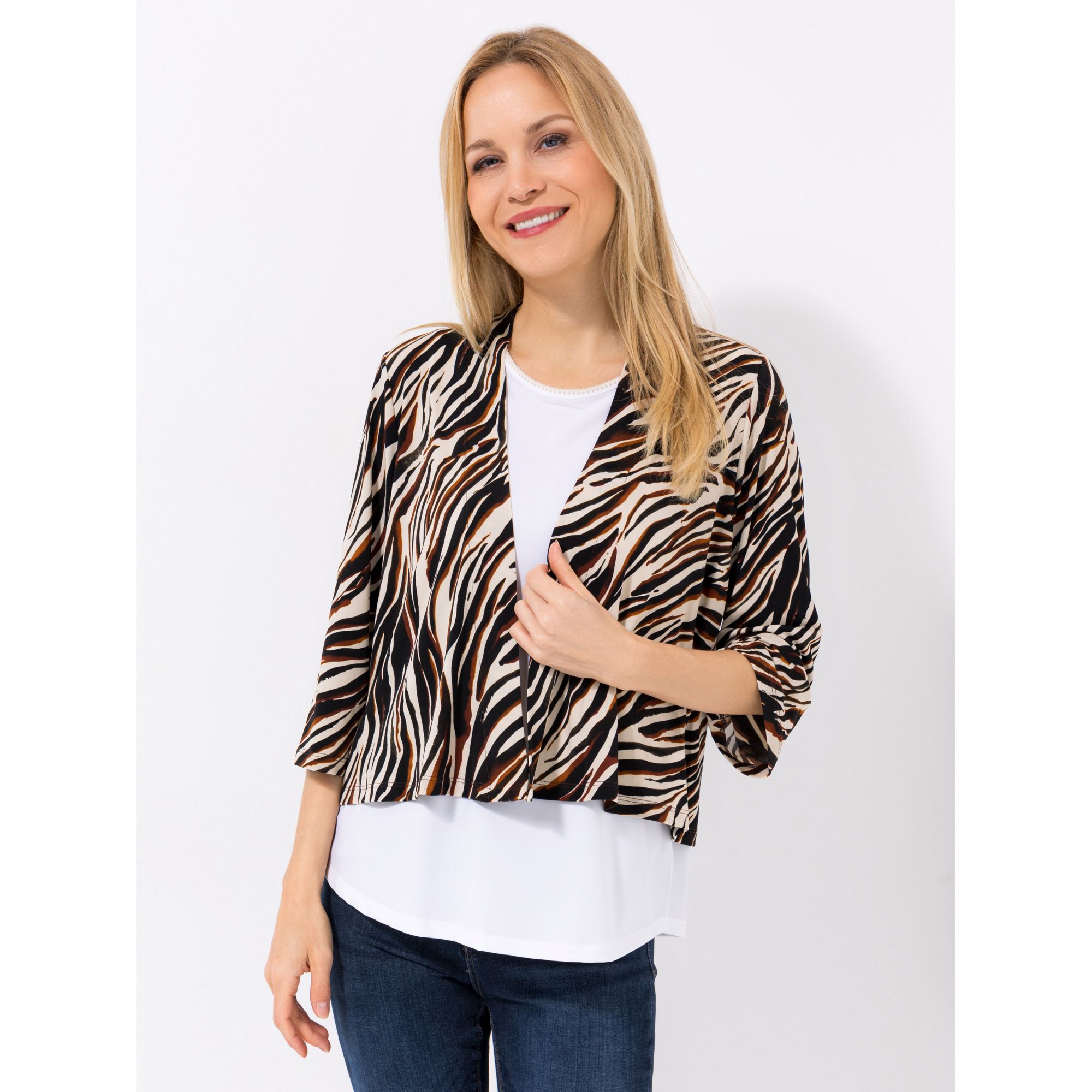 KIM & CO. Cardigan, Bolero-Form Brazil Knit Jersey Druckauswahl figurumspielend