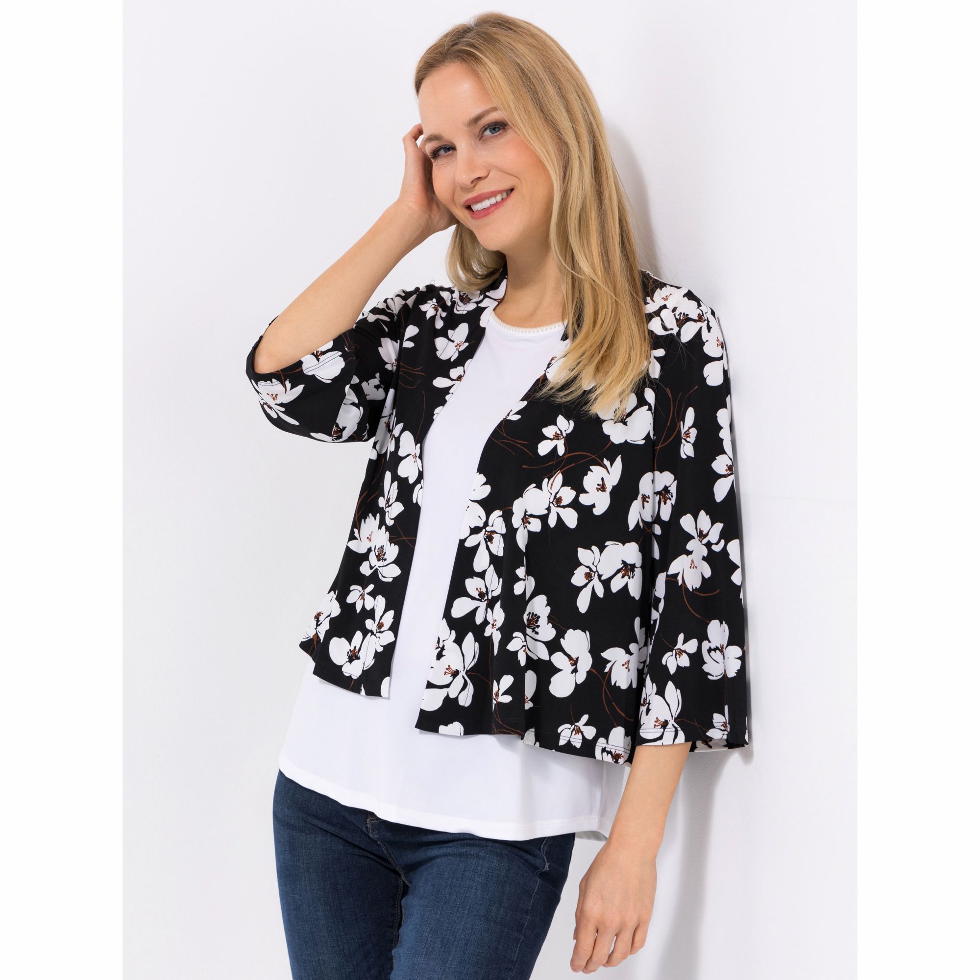 KIM & CO. Cardigan, Bolero-Form Brazil Knit Jersey Druckauswahl figurumspielend