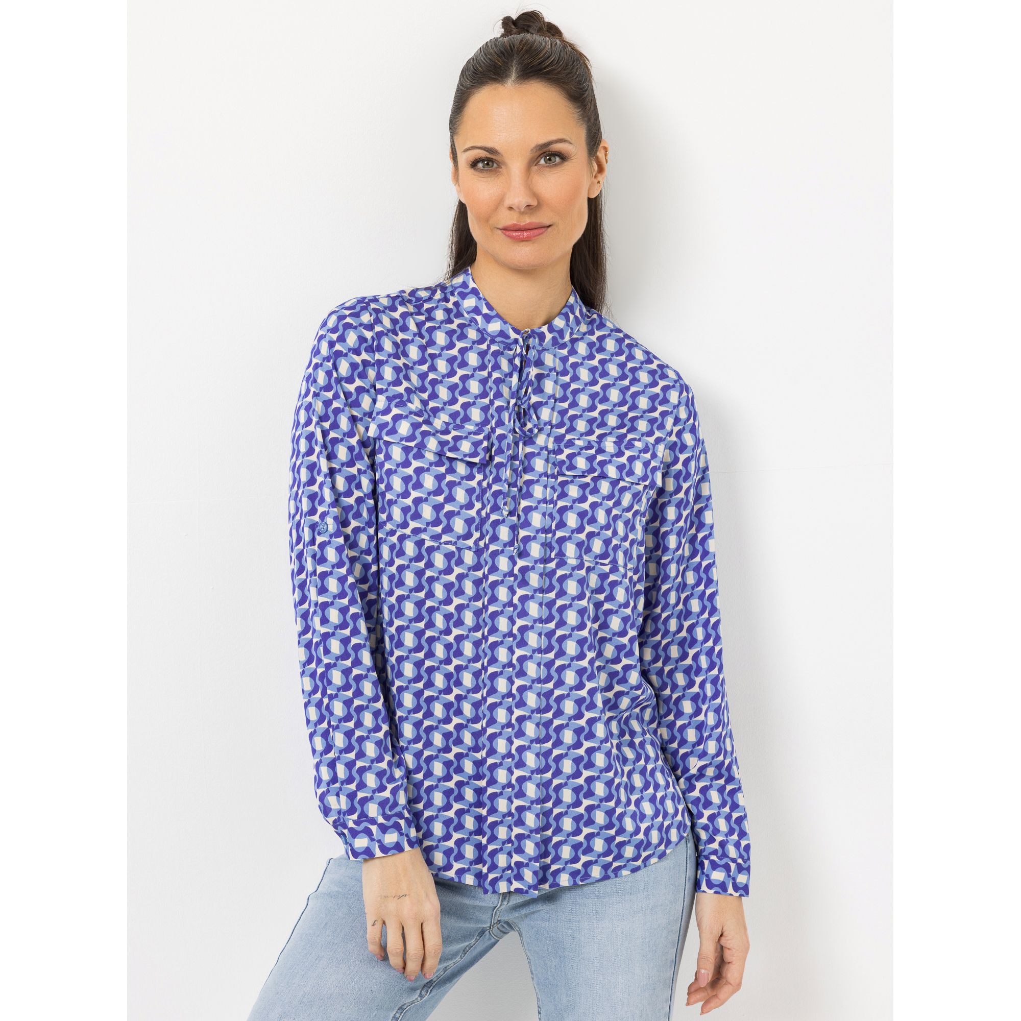 STEFFEN SCHRAUT Bluse Nizza 1/1-Arm, Ärmelriegel Brusttaschen figurumspielend