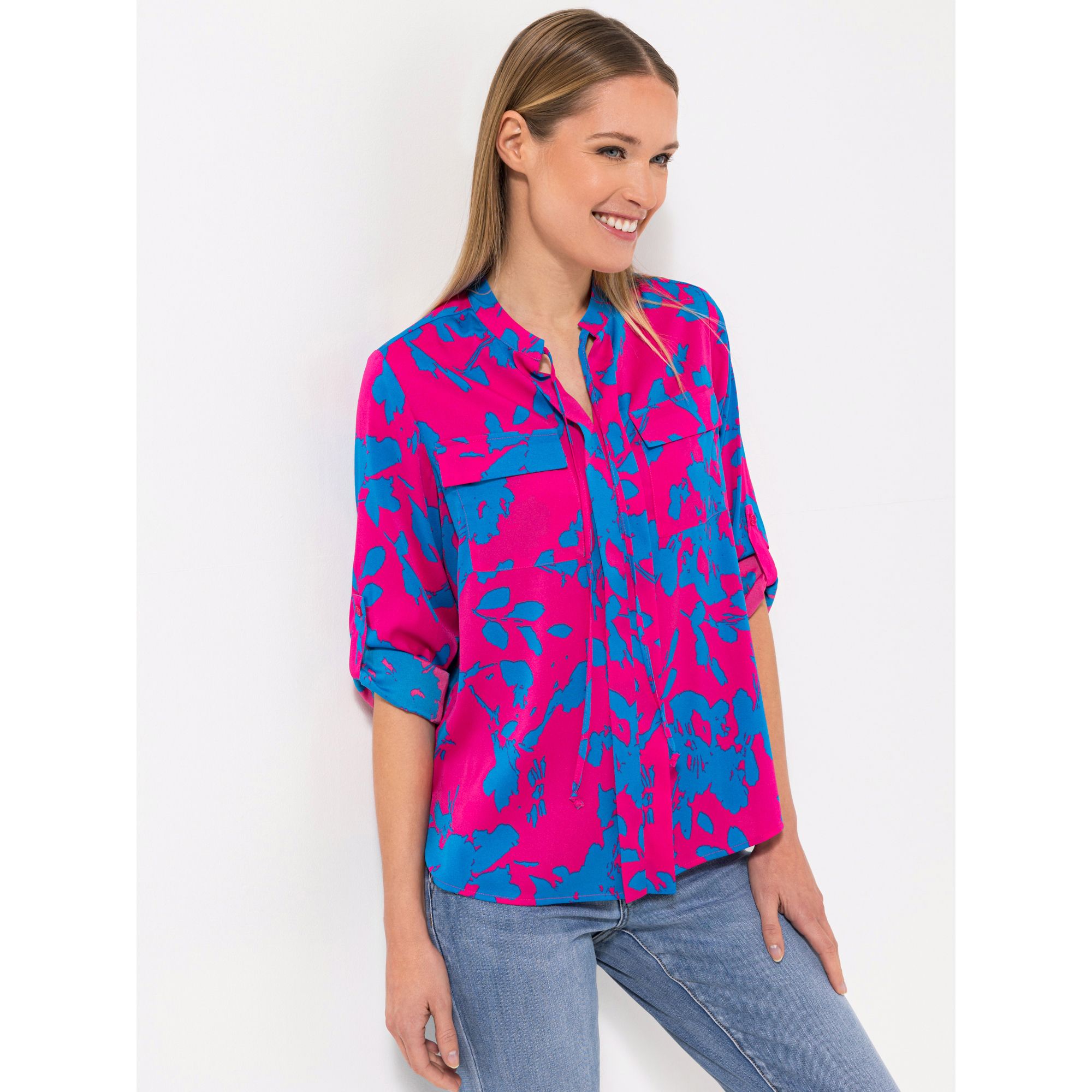 STEFFEN SCHRAUT Bluse Nizza 1/1-Arm, Ärmelriegel Brusttaschen figurumspielend