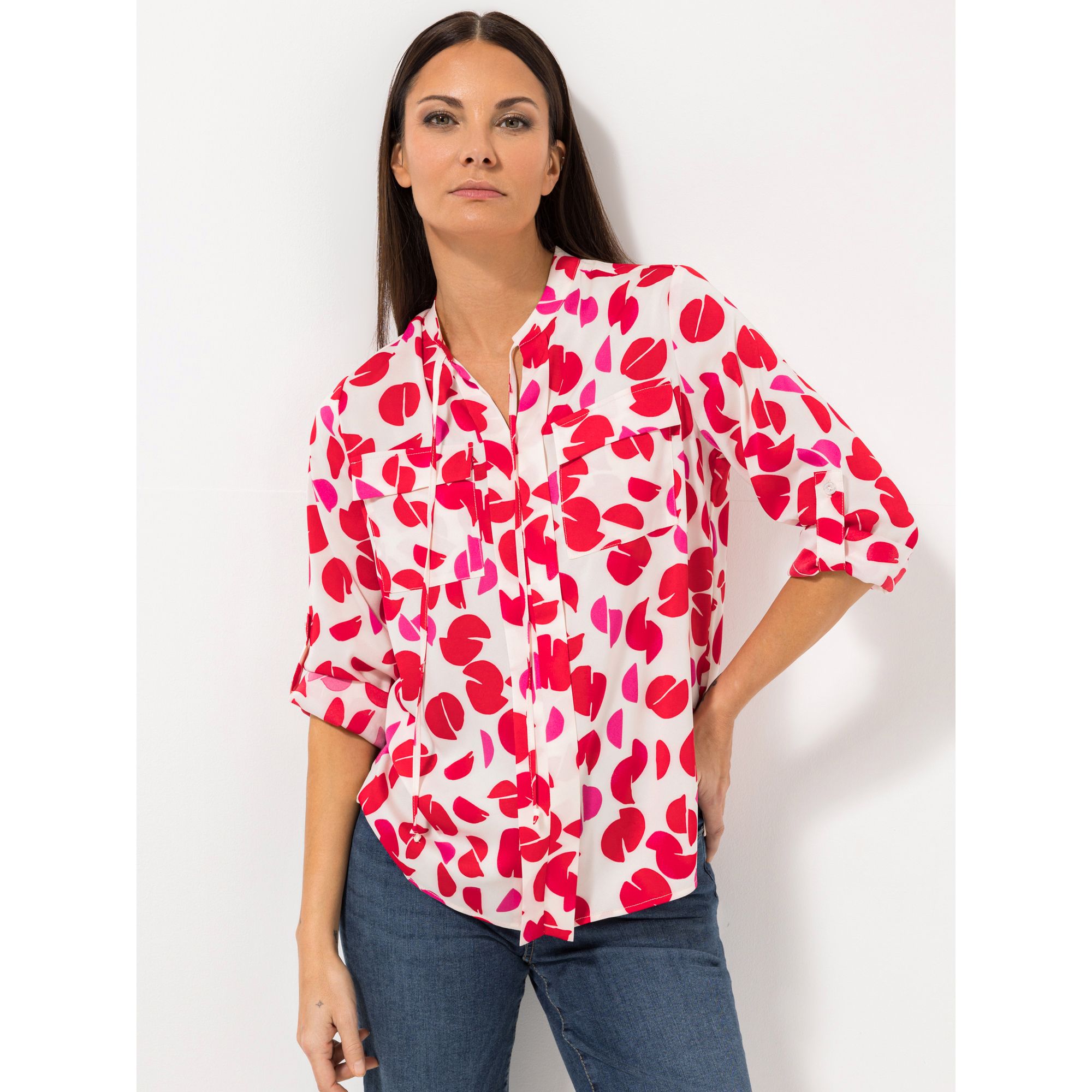 STEFFEN SCHRAUT Bluse Nizza 1/1-Arm, Ärmelriegel Brusttaschen figurumspielend