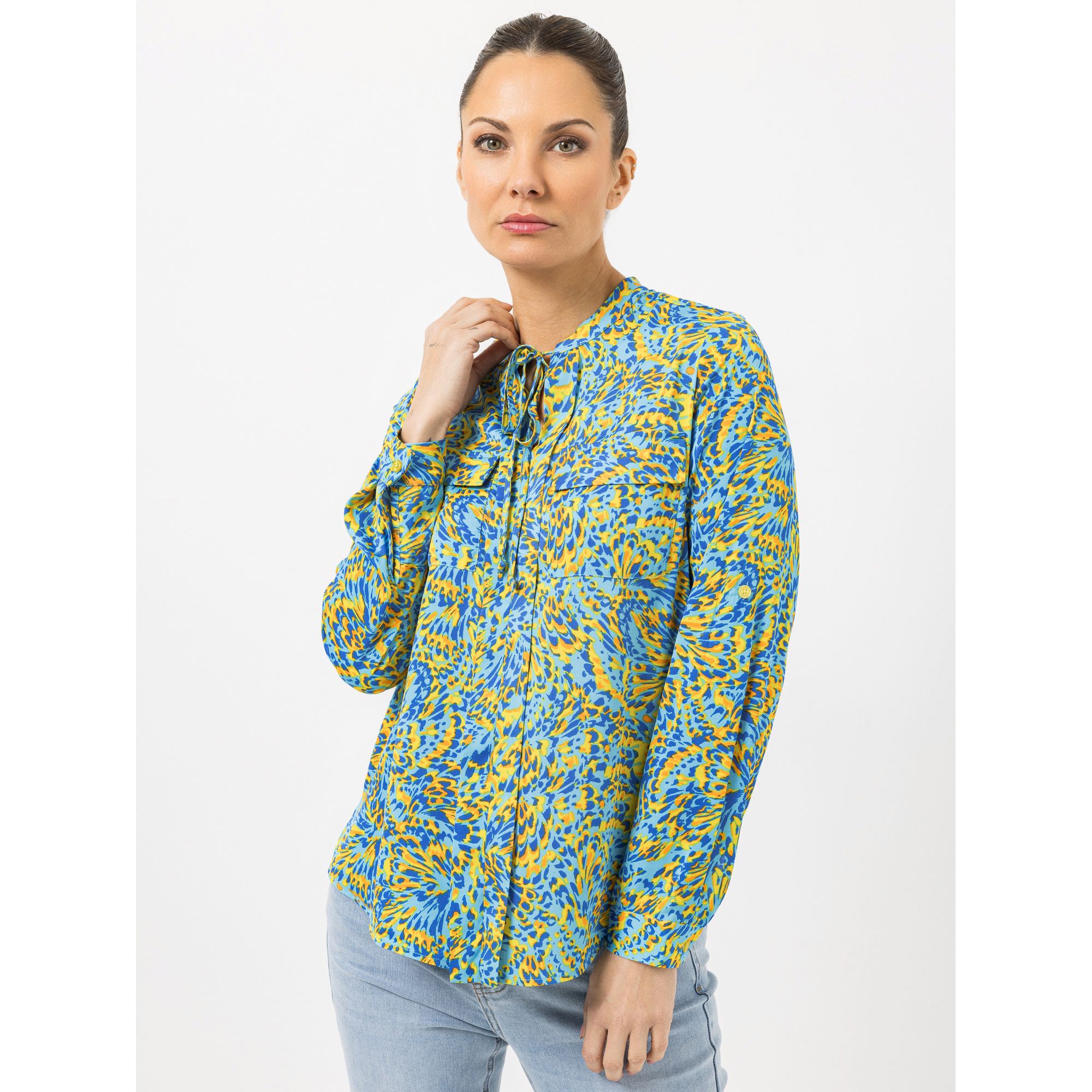 STEFFEN SCHRAUT Bluse Nizza 1/1-Arm, Ärmelriegel Brusttaschen figurumspielend