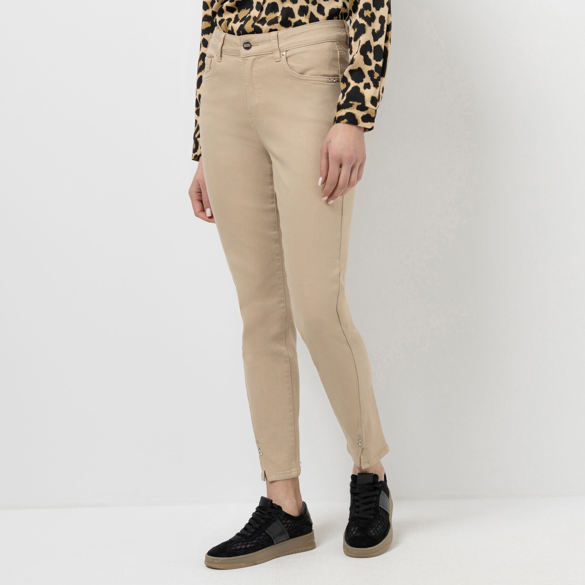 STEFFEN SCHRAUT Jeanshose knöchellang Strassdetail schmales Bein