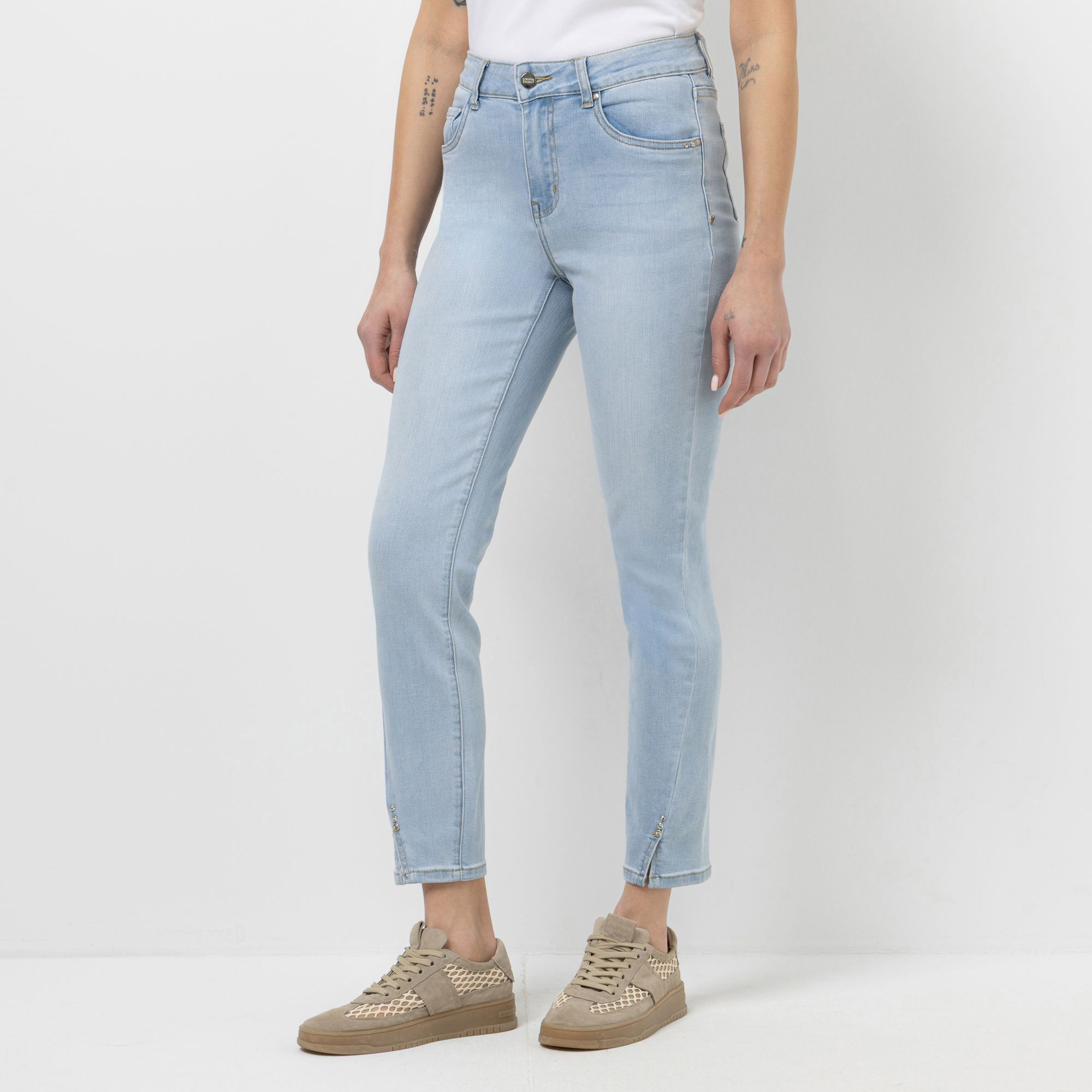 STEFFEN SCHRAUT Jeanshose knöchellang Strassdetail schmales Bein