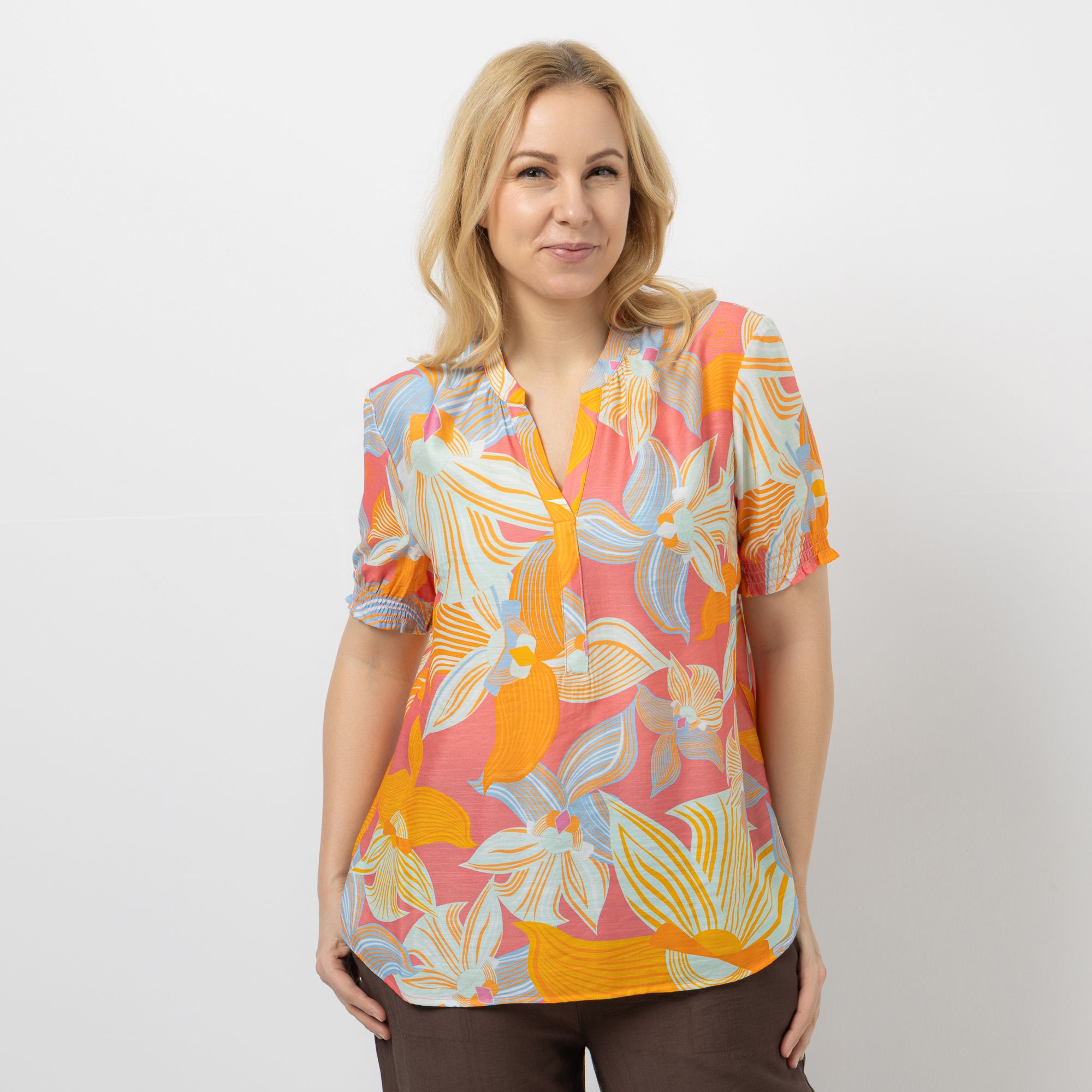 DAWID by Dawid Tomaszewski Bluse, 1/2 Arm Serafinoausschnitt leger weit