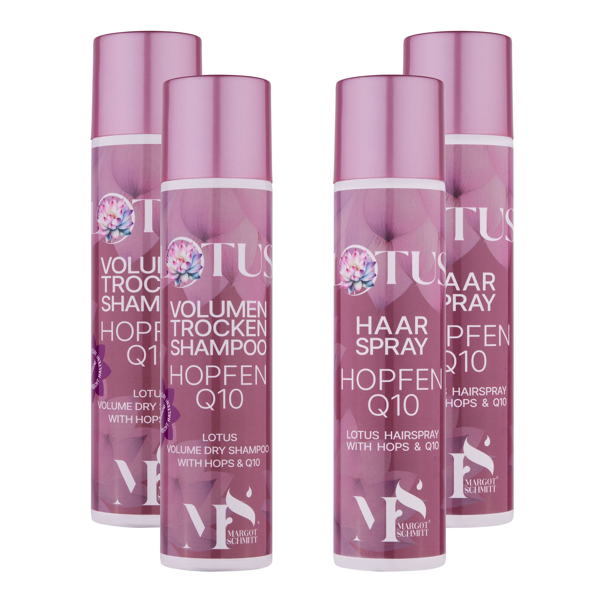 MARGOT SCHMITT® Lotus Trockenshampoo 2x300ml Haarspray 2x300ml