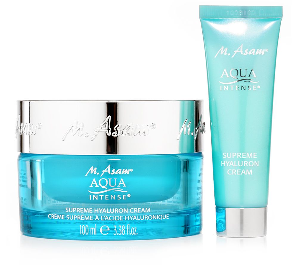 M.ASAM® Aqua Intense® Hyaluron Creme Tiegel 100ml & Tube 25ml - QVC.de
