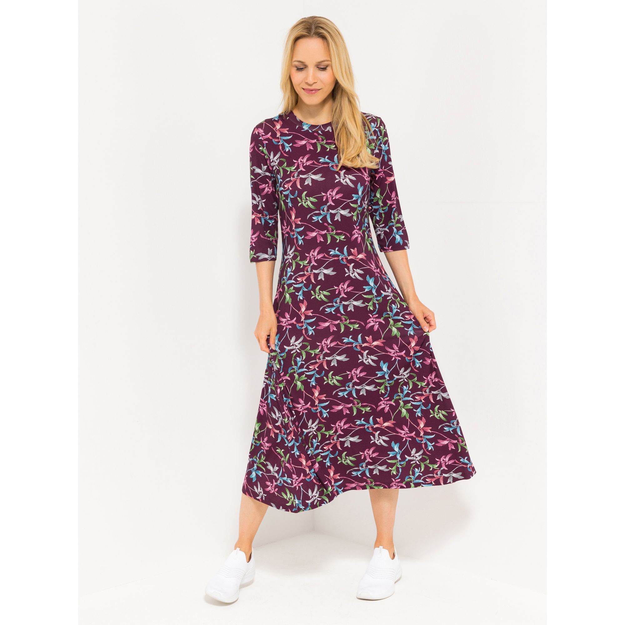 SOULS BY EYWASOULS® Kleid, 3/4 Arm Rundhalsausschnitt figurbetont