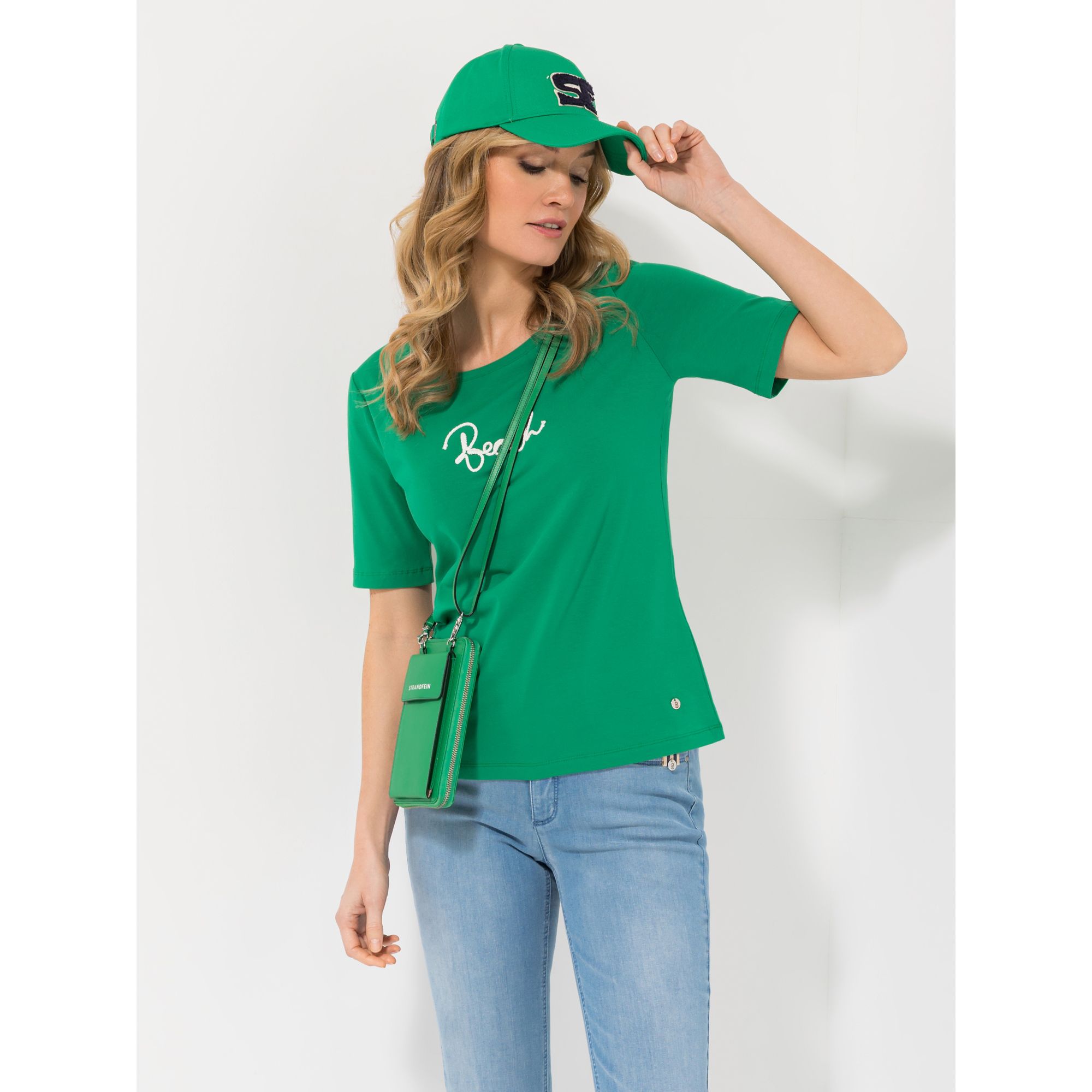 STRANDFEIN Shirt, 1/2-Arm Rundhalsausschnitt Beach-Kordel figurumspielend