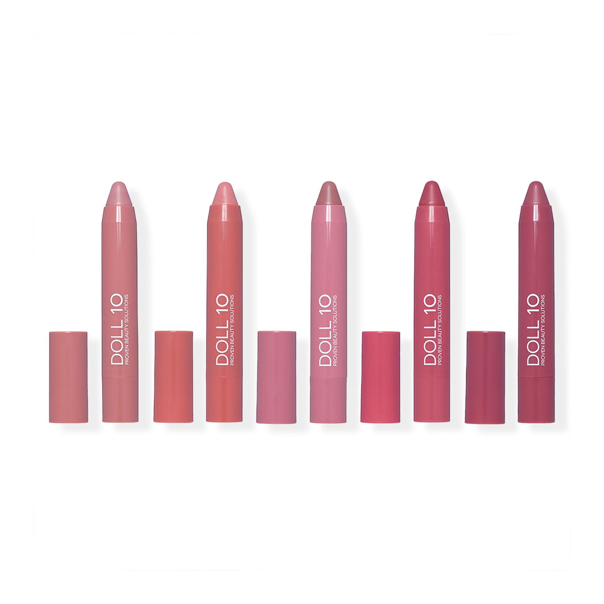 DOLL 10 BEAUTY One Kiss At A Time Peptide Plump Lip Crayon Set 5x3,2g