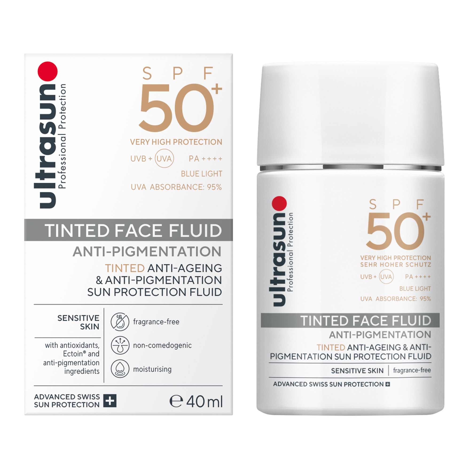 ULTRASUN Anti Pigmentation Tinted SPF50+ Face Fluid 40ml