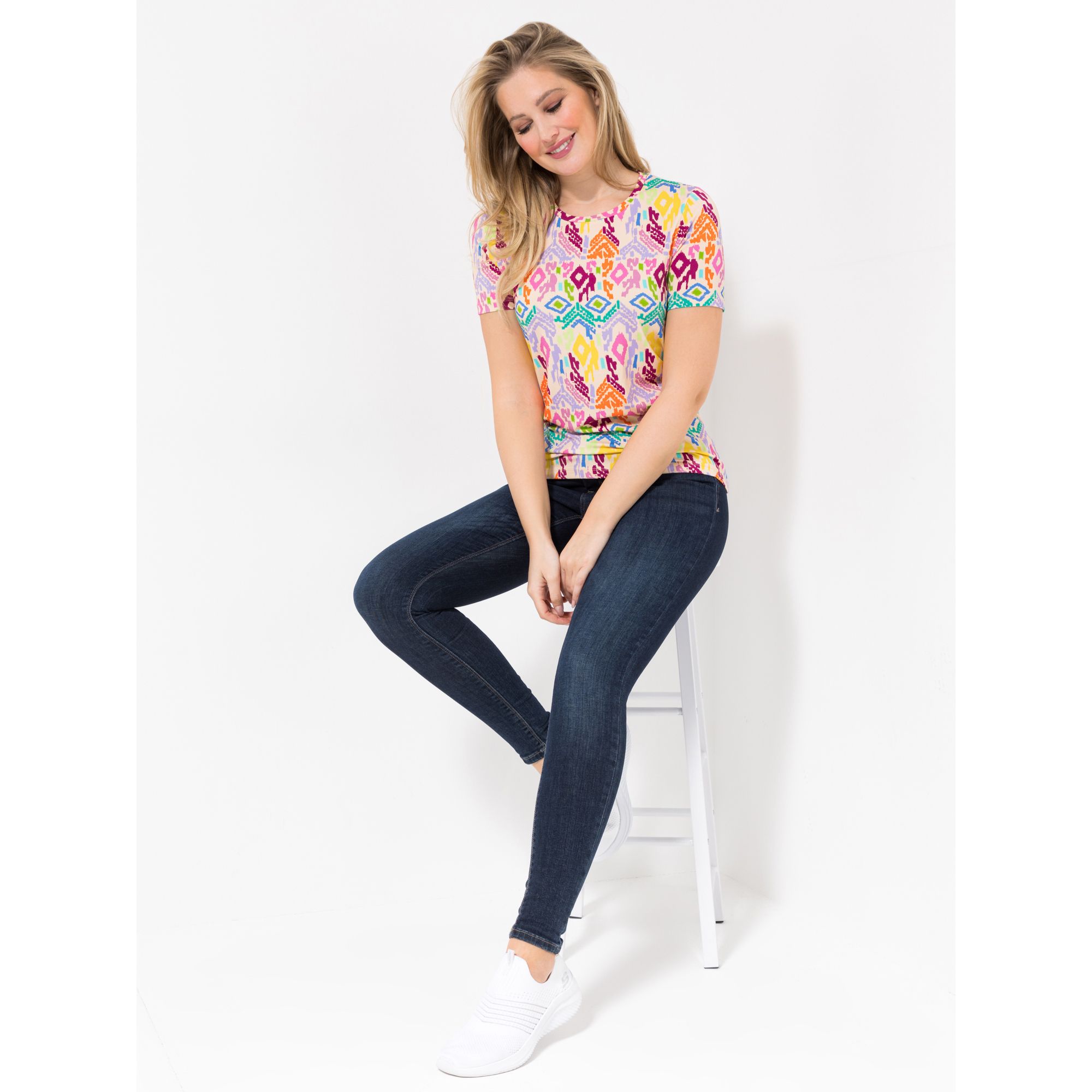 SOULS BY EYWASOULS® Shirt, 1/2 Arm Rundhalsausschnitt figurumspielend