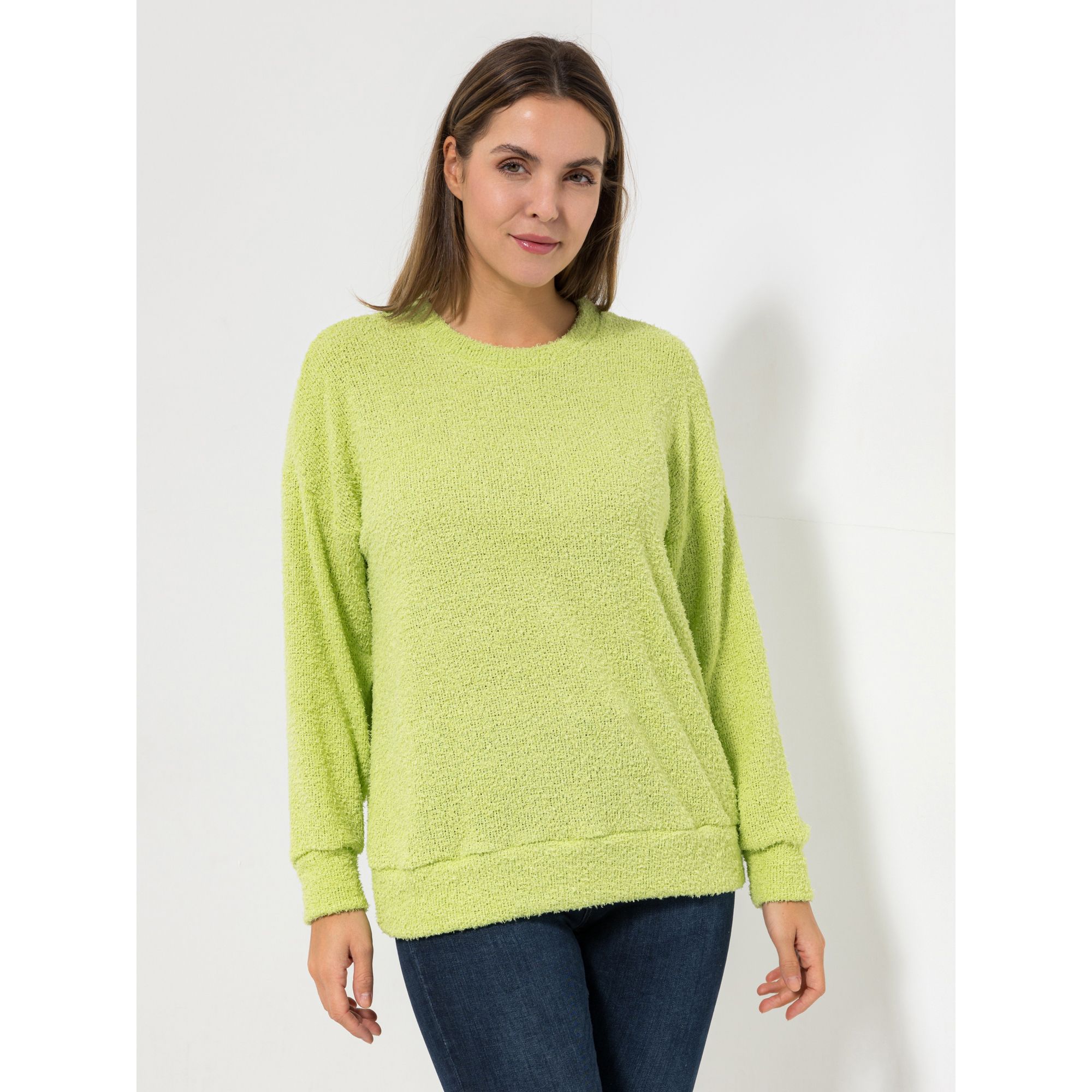 KIM & CO. Shirt, Langarm Boucle Jersey Bündchen figurumspielend