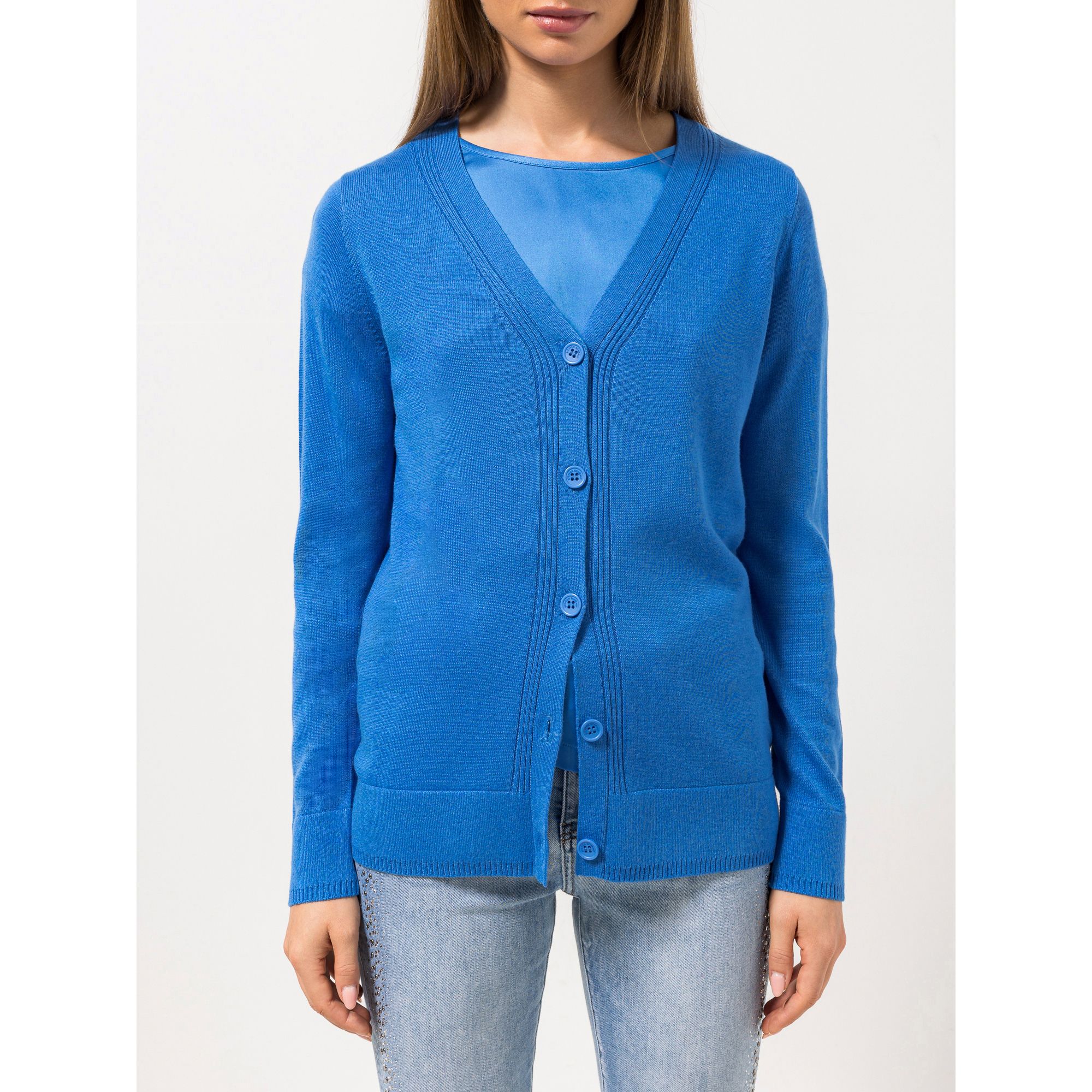 STEFFEN SCHRAUT Cardigan V-Ausschnitt Knopfleiste figurumspielend