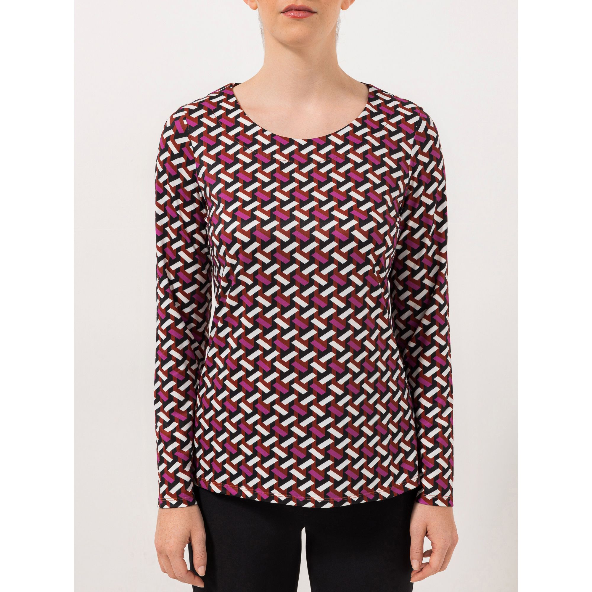 STEFFEN SCHRAUT Shirt Lissabon Rundhalsausschnitt Allover-Druck figurumspielend