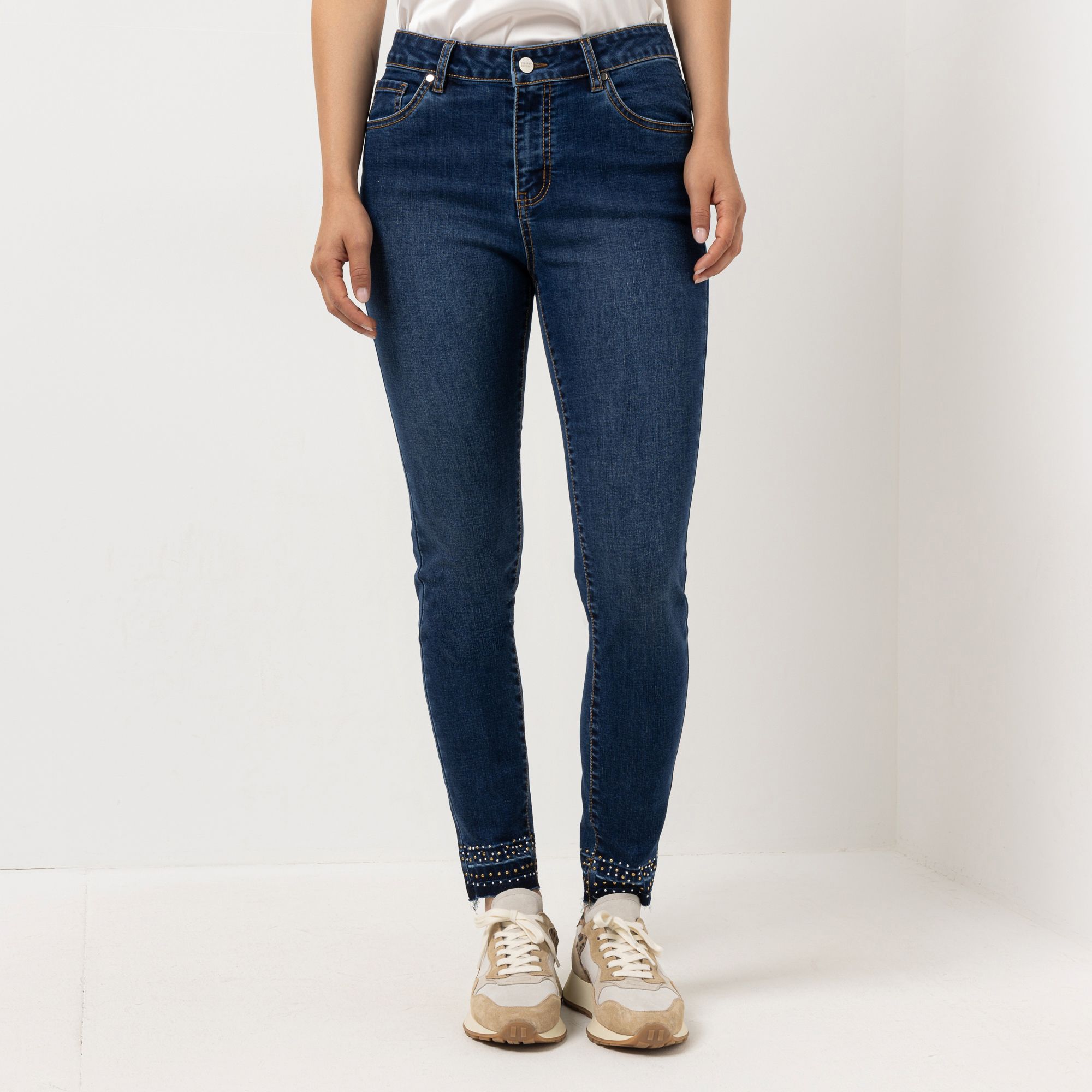 STEFFEN SCHRAUT Jeans, 5-Pocket knöchellang Nieten-Details skinny fit