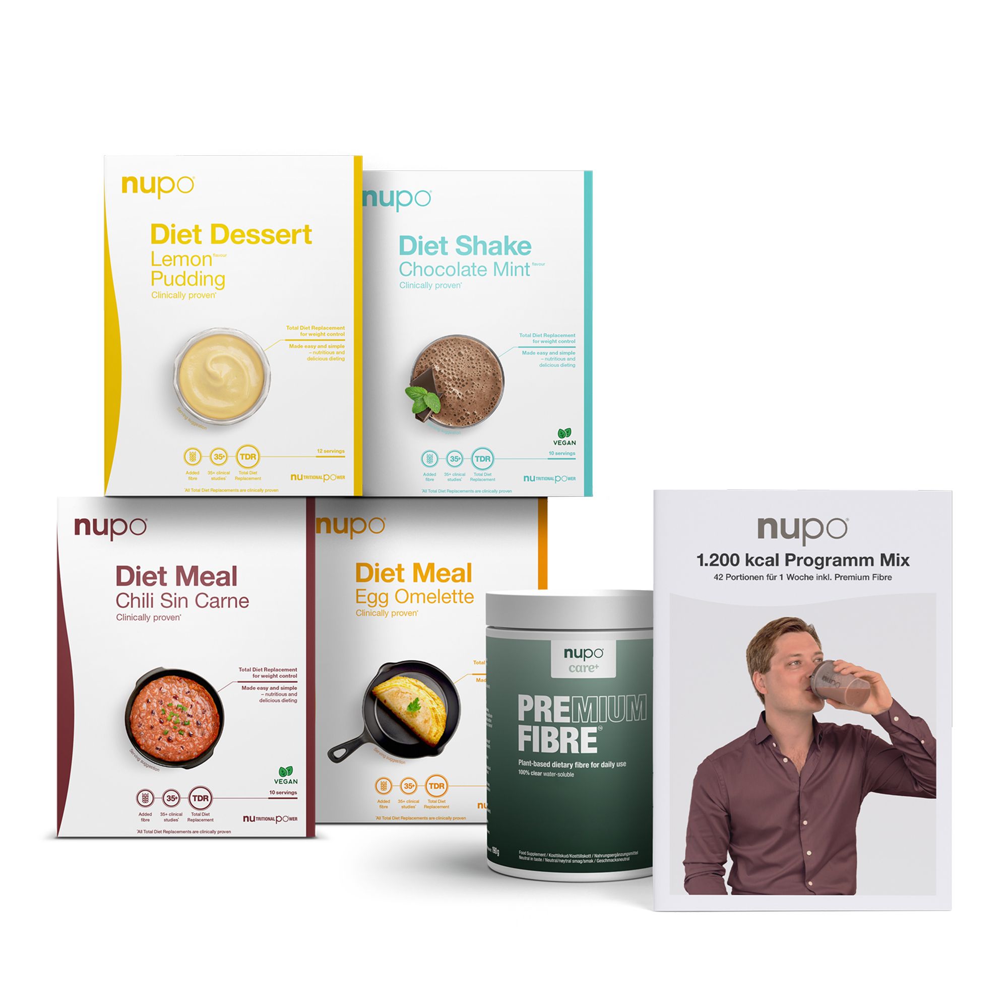 nupo® Diet Box Mix 7 Tage inkl. Premium Fibre & Rezeptbuch Inhalt:1.574g
