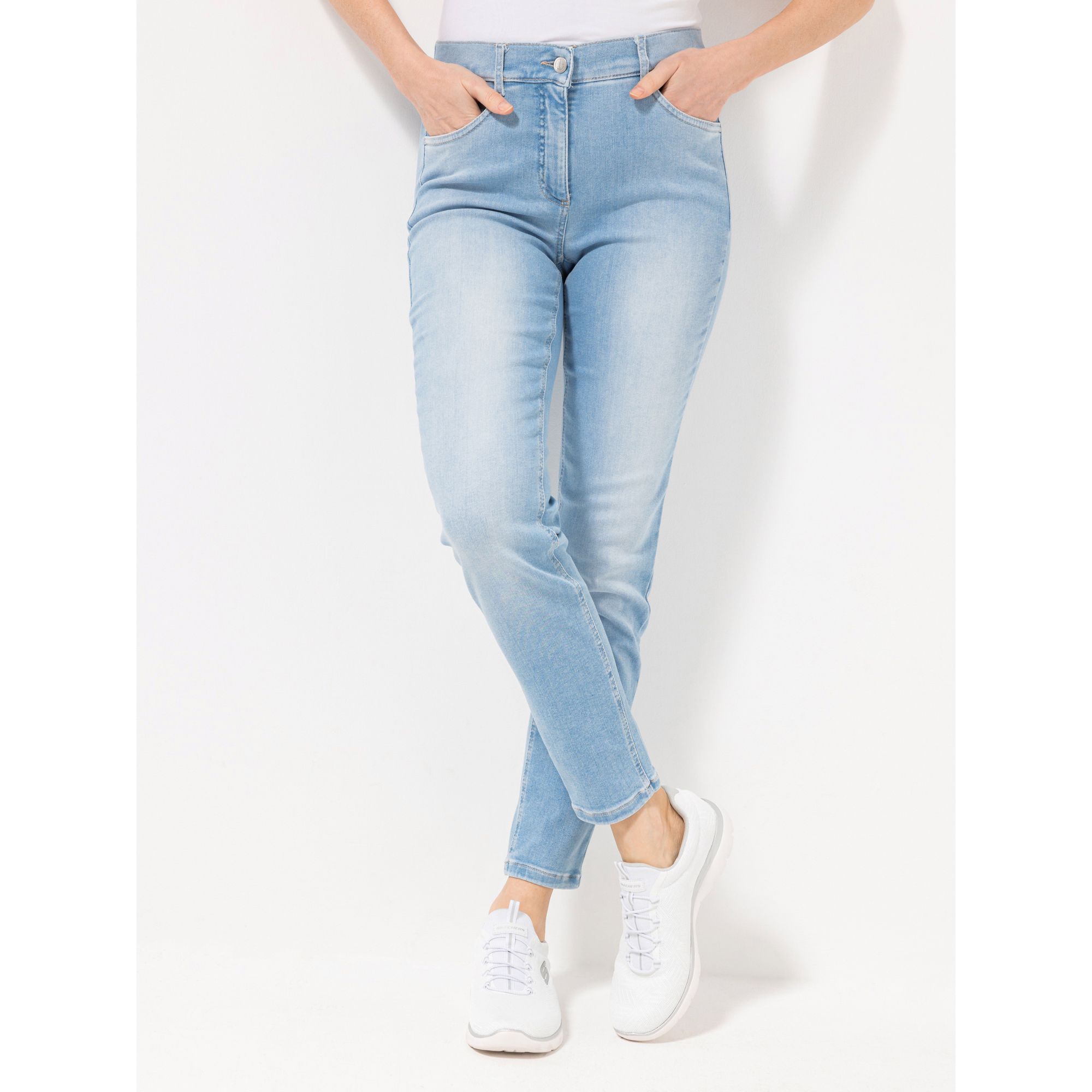 EVA LUTZ Jeanshose, Edit knöchellang OEKO-TEX® schmales Bein