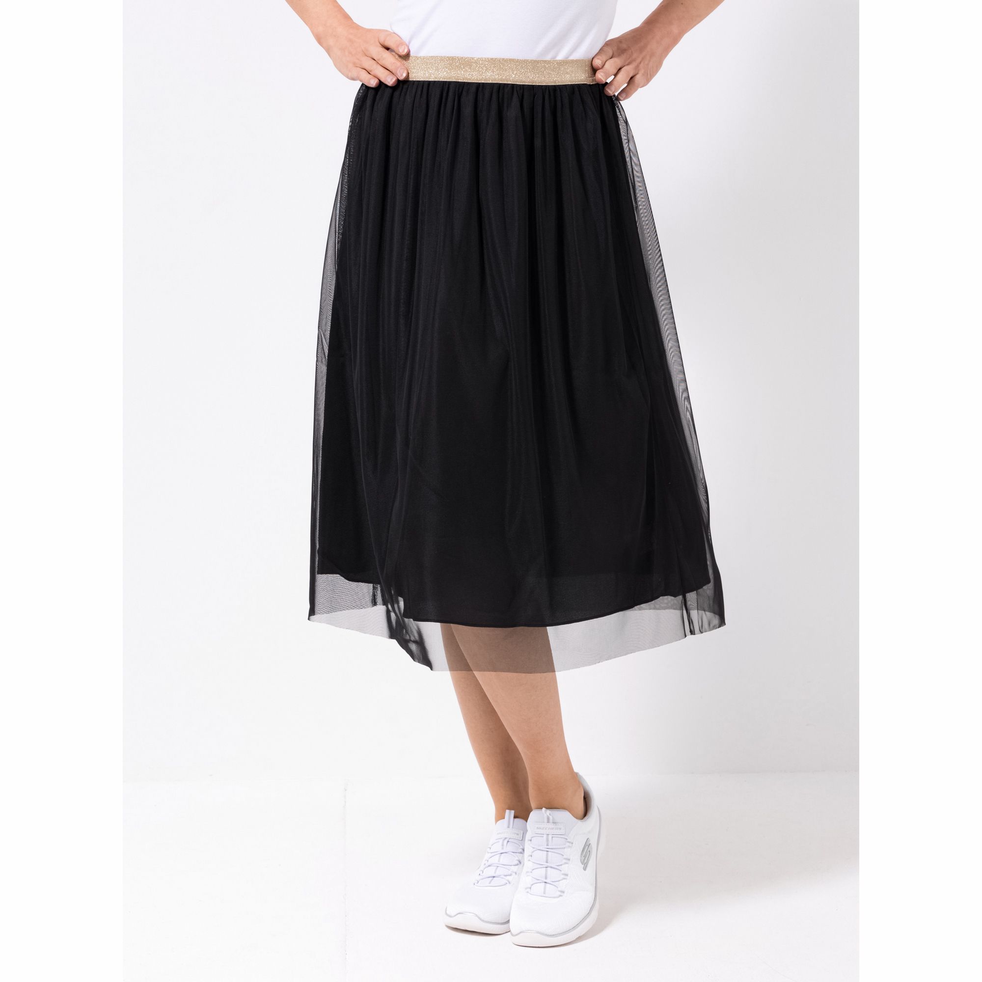 ANNI FOR FRIENDS Tüllrock Rundumdehnbund gefüttert weit ausgestellt