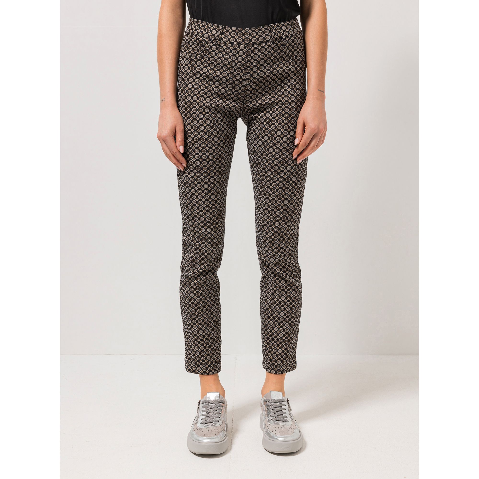 STEFFEN SCHRAUT Hose, Jaquard knöchellang Rundumdehnbund sehr schmales Bein