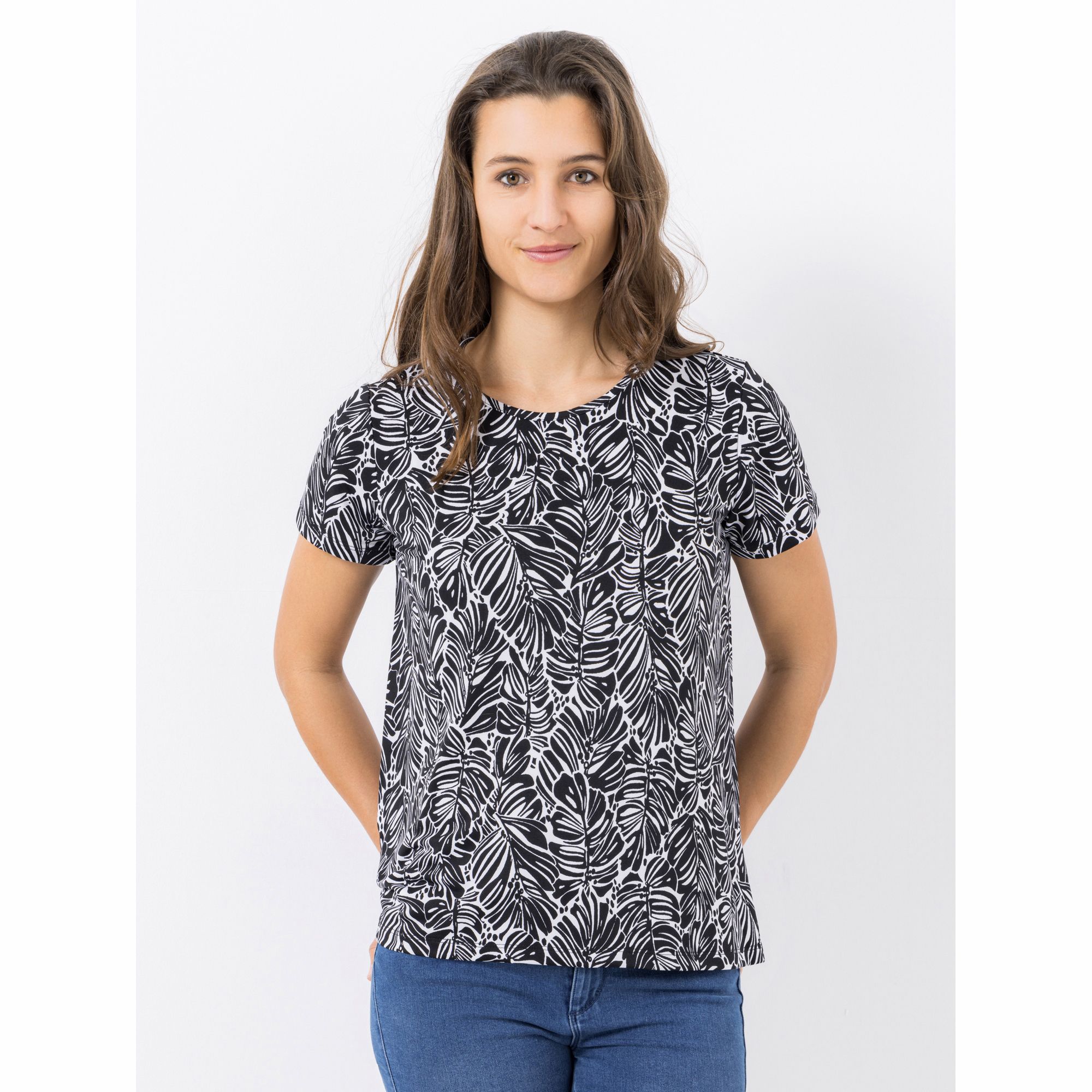 KIM & CO. Shirt, 1/2-Arm Brazil Knit Jersey Rundhalsausschnitt figurumspielend