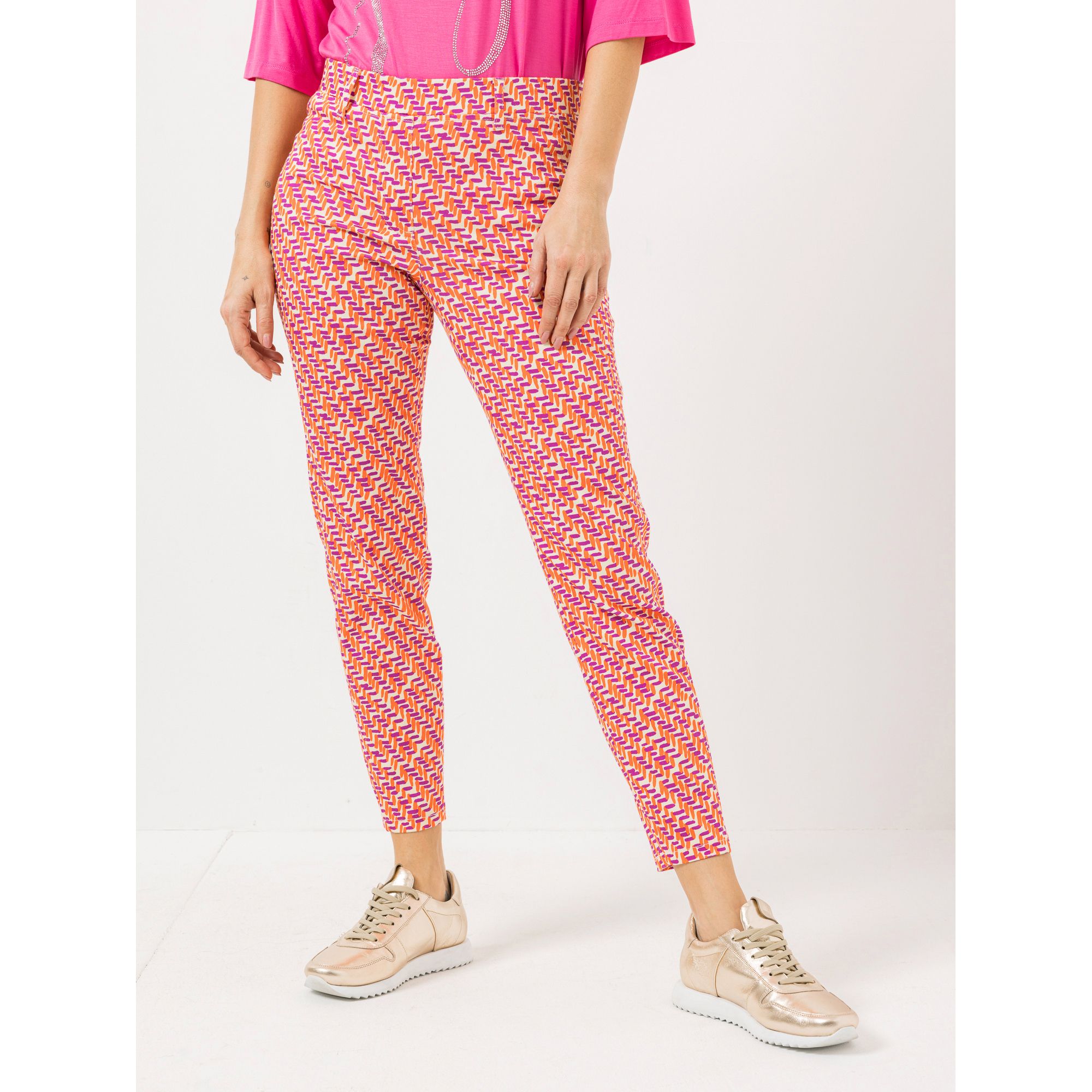 STEFFEN SCHRAUT Jeggings knöchellang Allover-Druck sehr schmales Bein