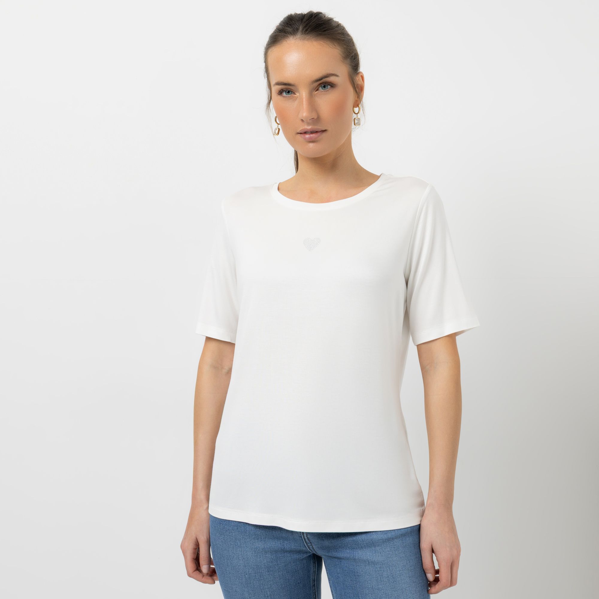 STEFFEN SCHRAUT Shirt 1/2-Arm Rundhalsausschnitt mit ECOVERO Viskose figurumspielend