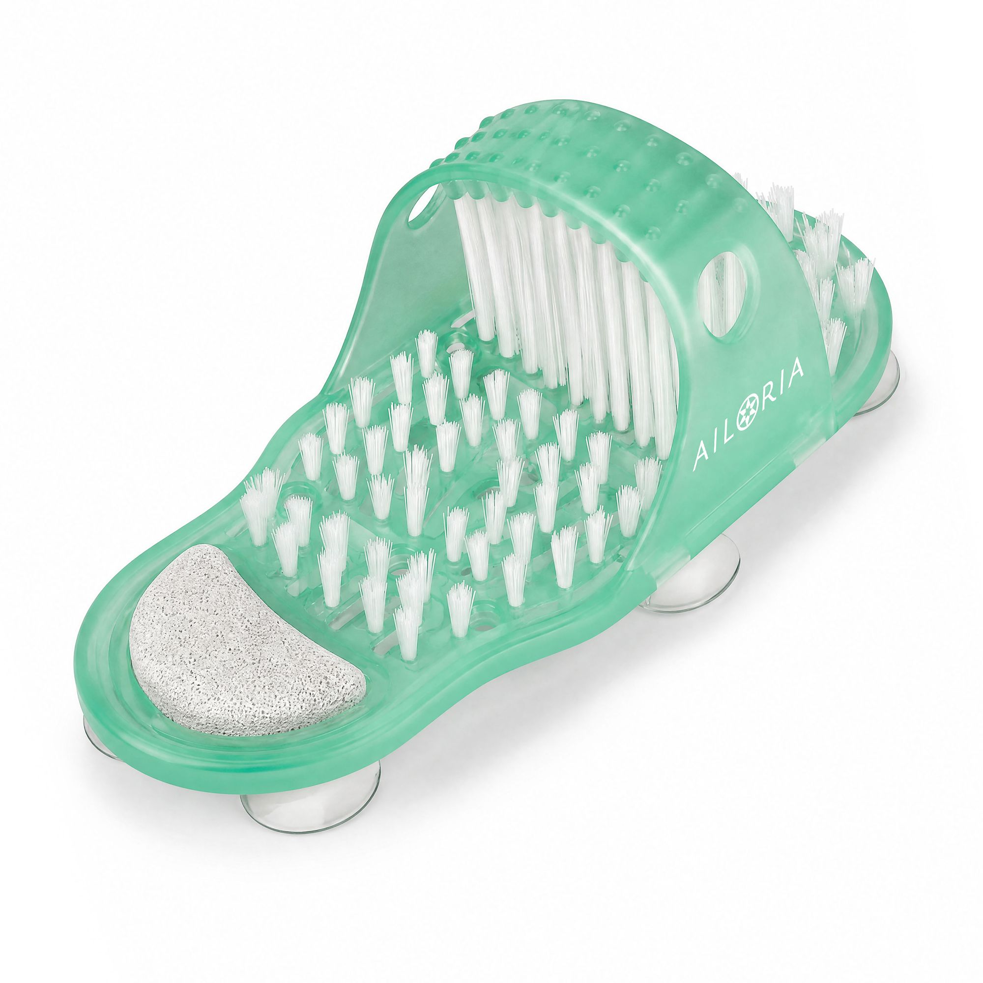 AILORIA Velvet Step Fußbürste mit Saugnapf, Borsten und Bimsstein zur Reinigung & Massage