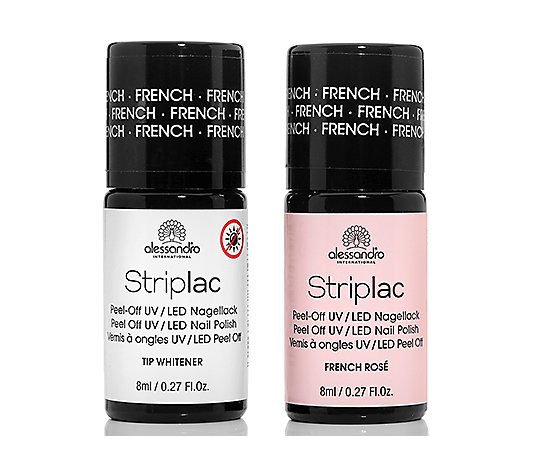 alessandro® Striplac Farbduo French Rosé & Tip Whitener je 8ml
